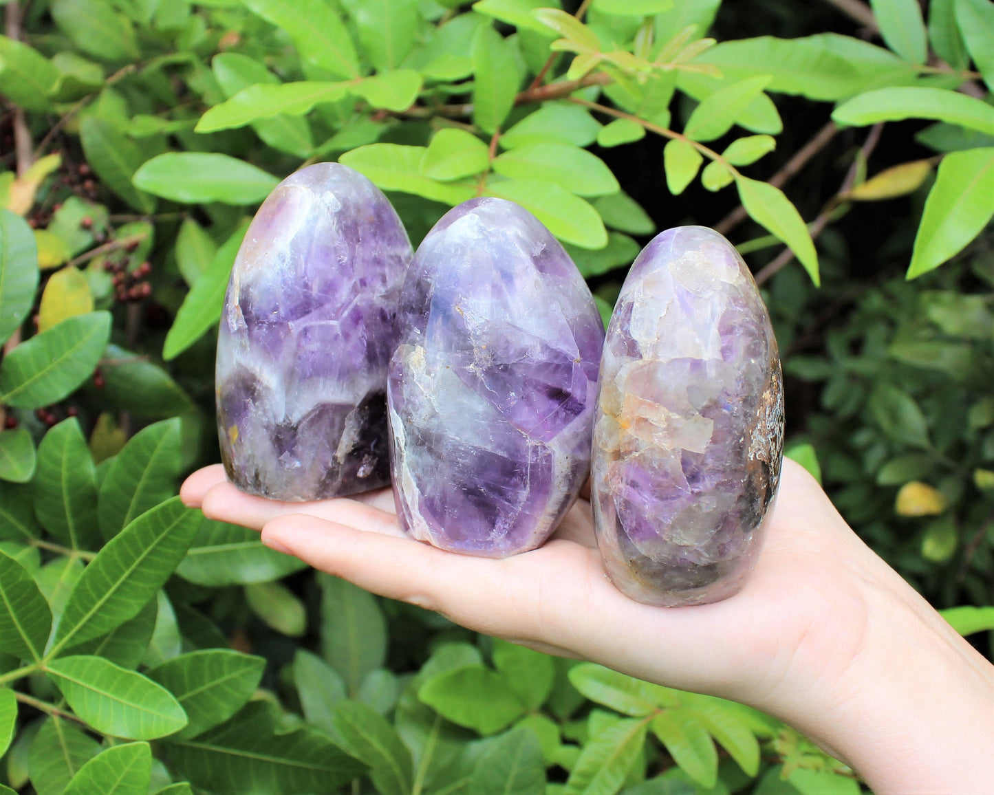 Polished Chevron Amethyst Stones