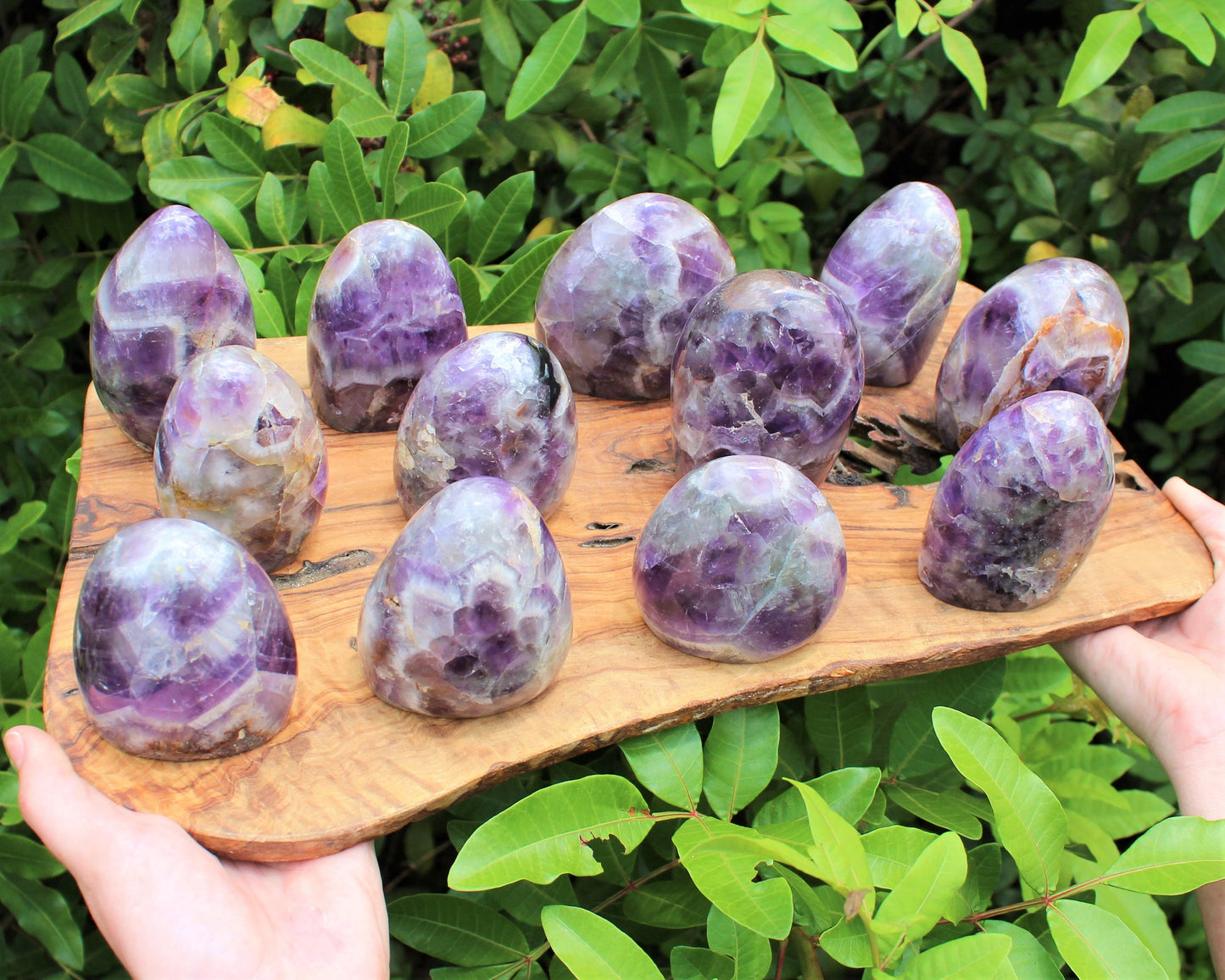 Polished Chevron Amethyst Stones