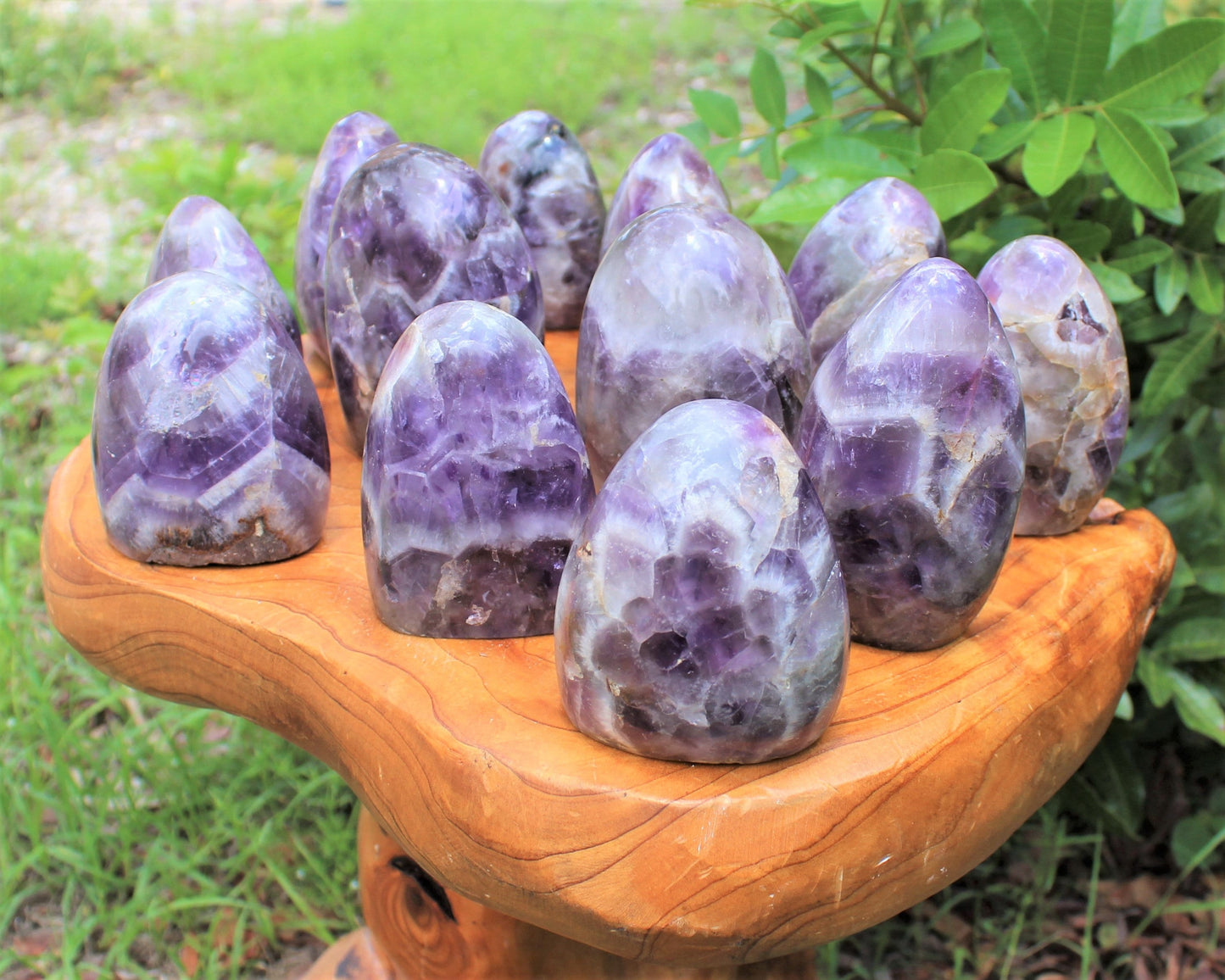 Polished Chevron Amethyst Stones