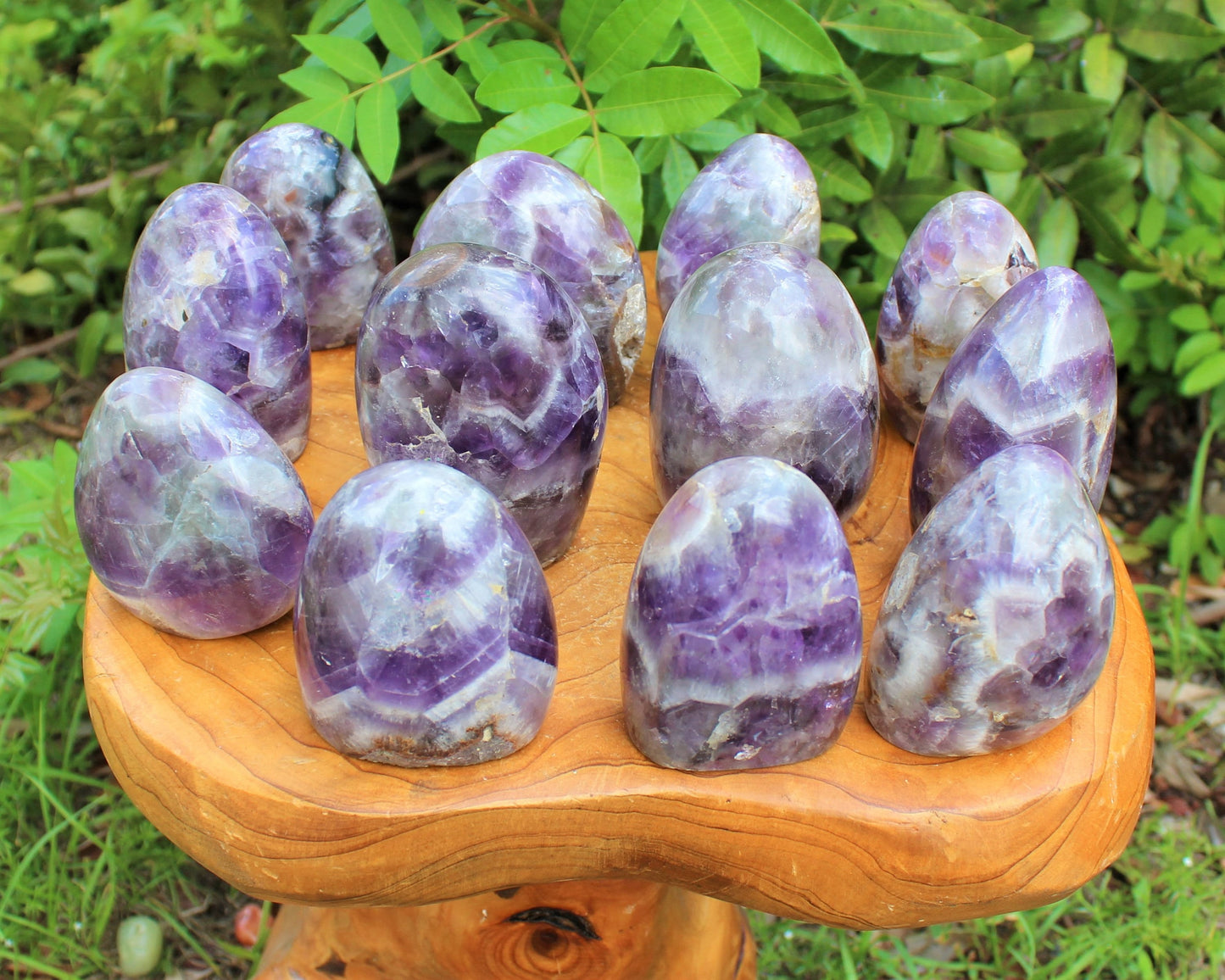 Polished Chevron Amethyst Stones