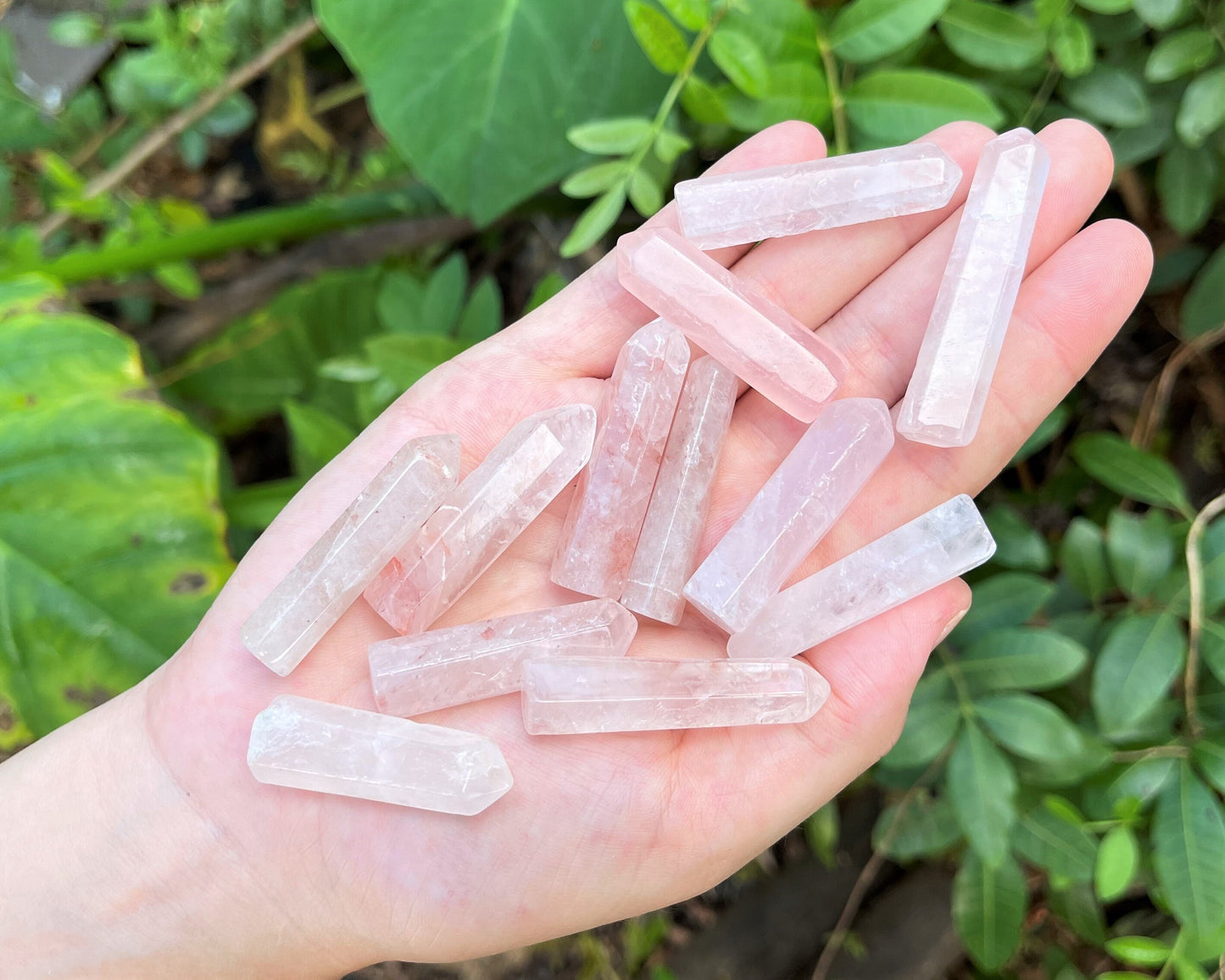 Polished Rose Quartz Towers
