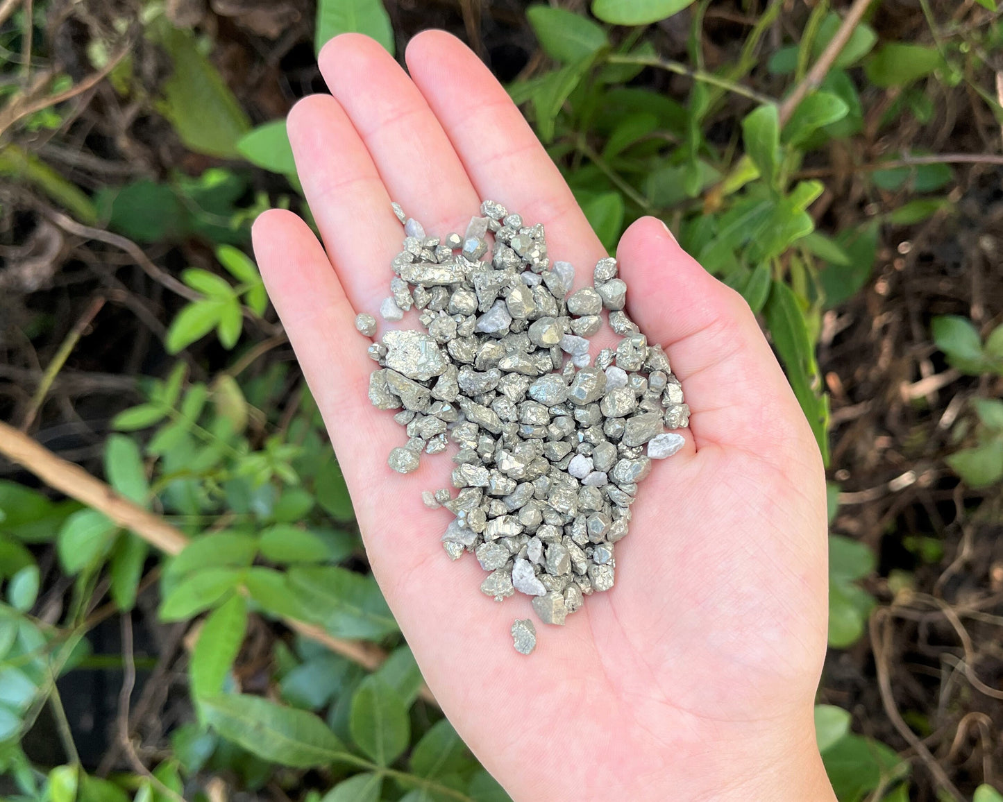 Pyrite Semi Tumbled Gemstone Mini Chips