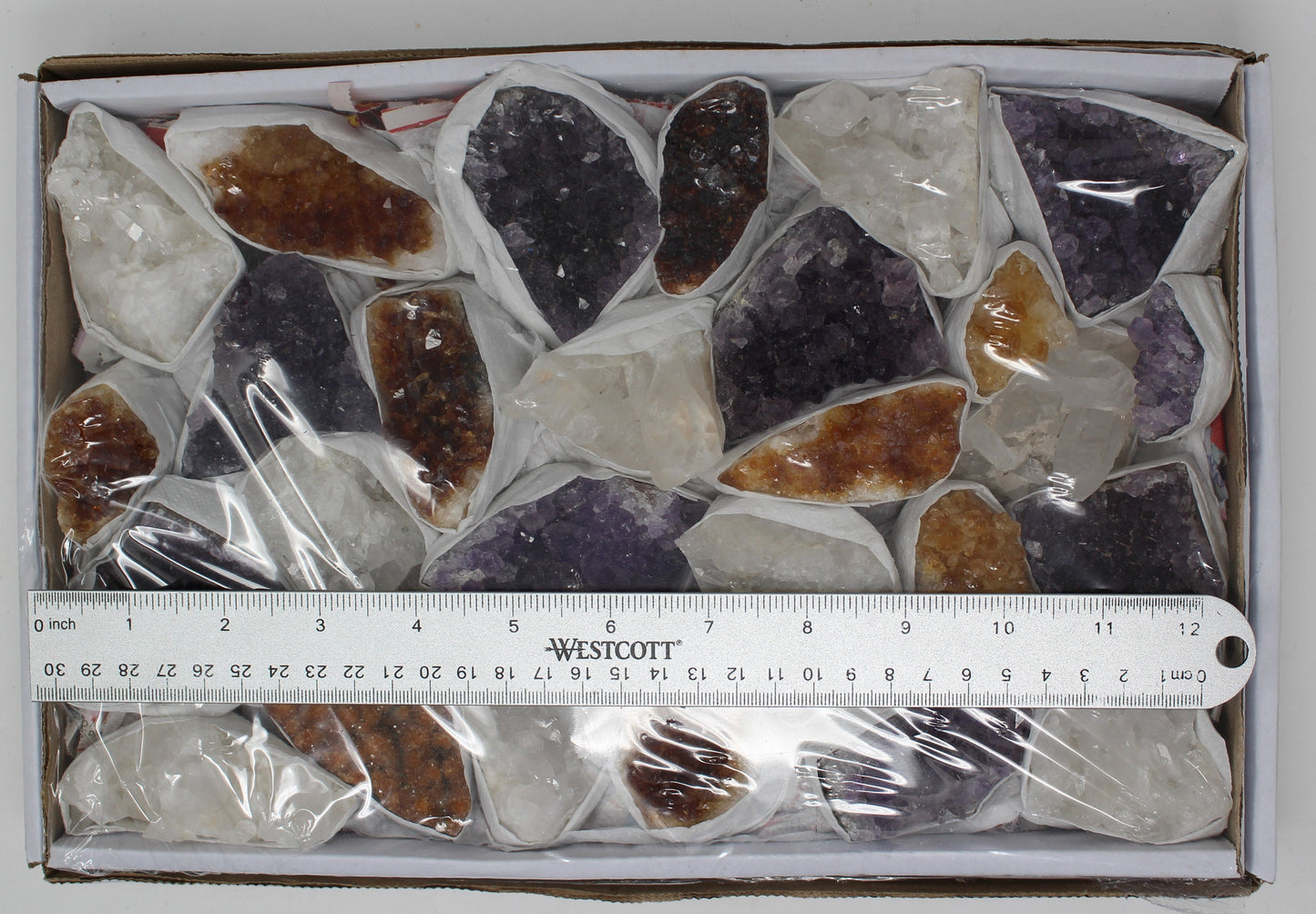 Quartz Crystal Clusters Box