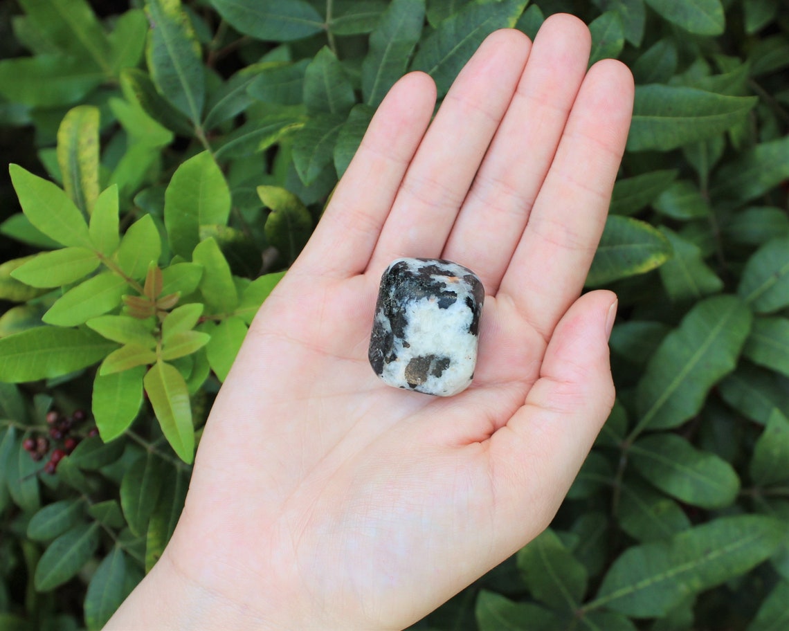 Quartz With Tourmaline Tumbled Stones