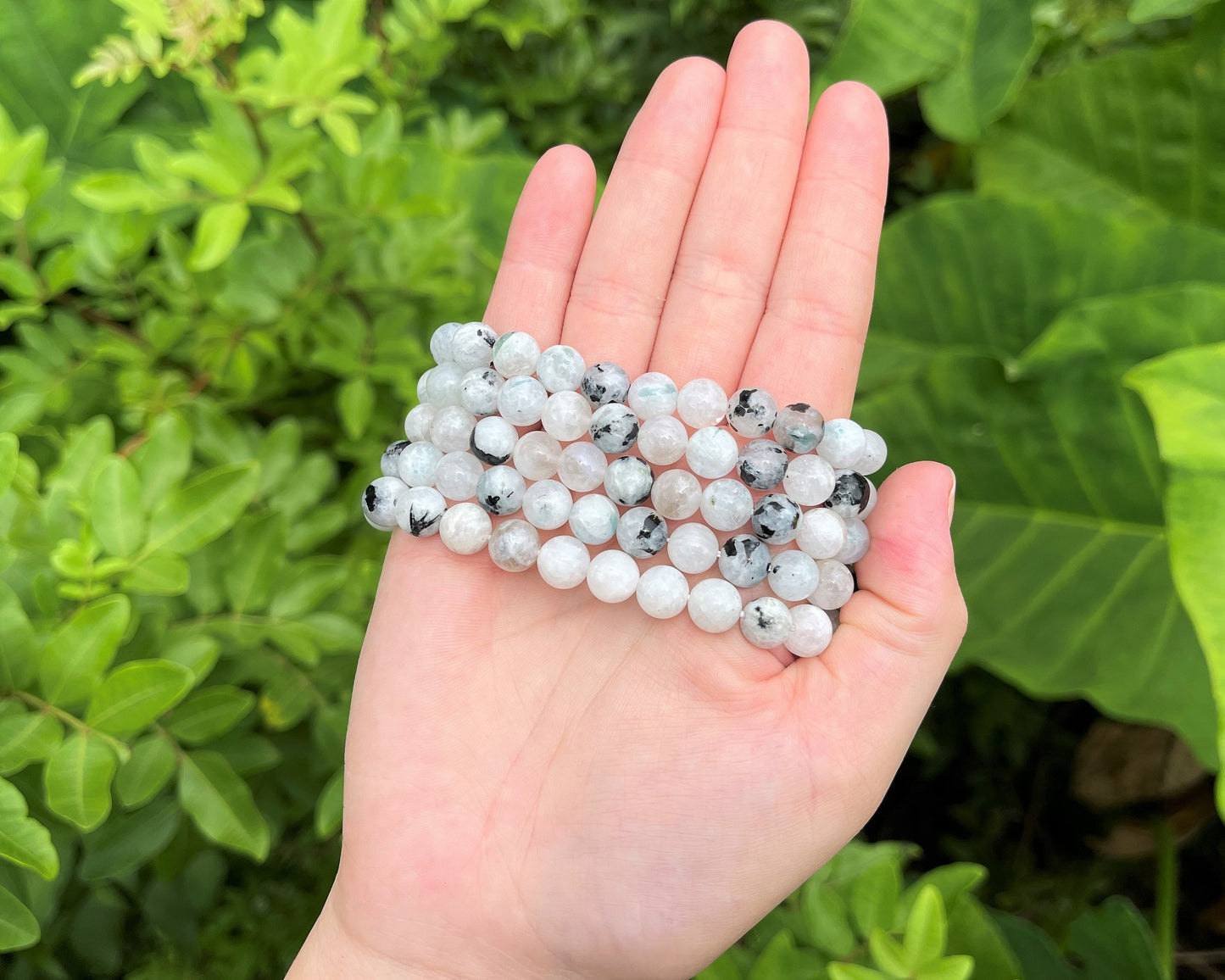 Rainbow Moonstone Bead Bracelet