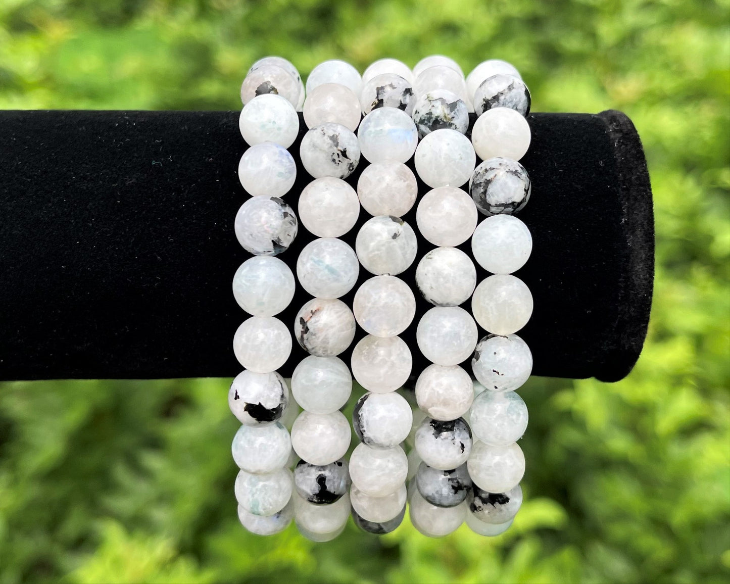 Rainbow Moonstone Bead Bracelet