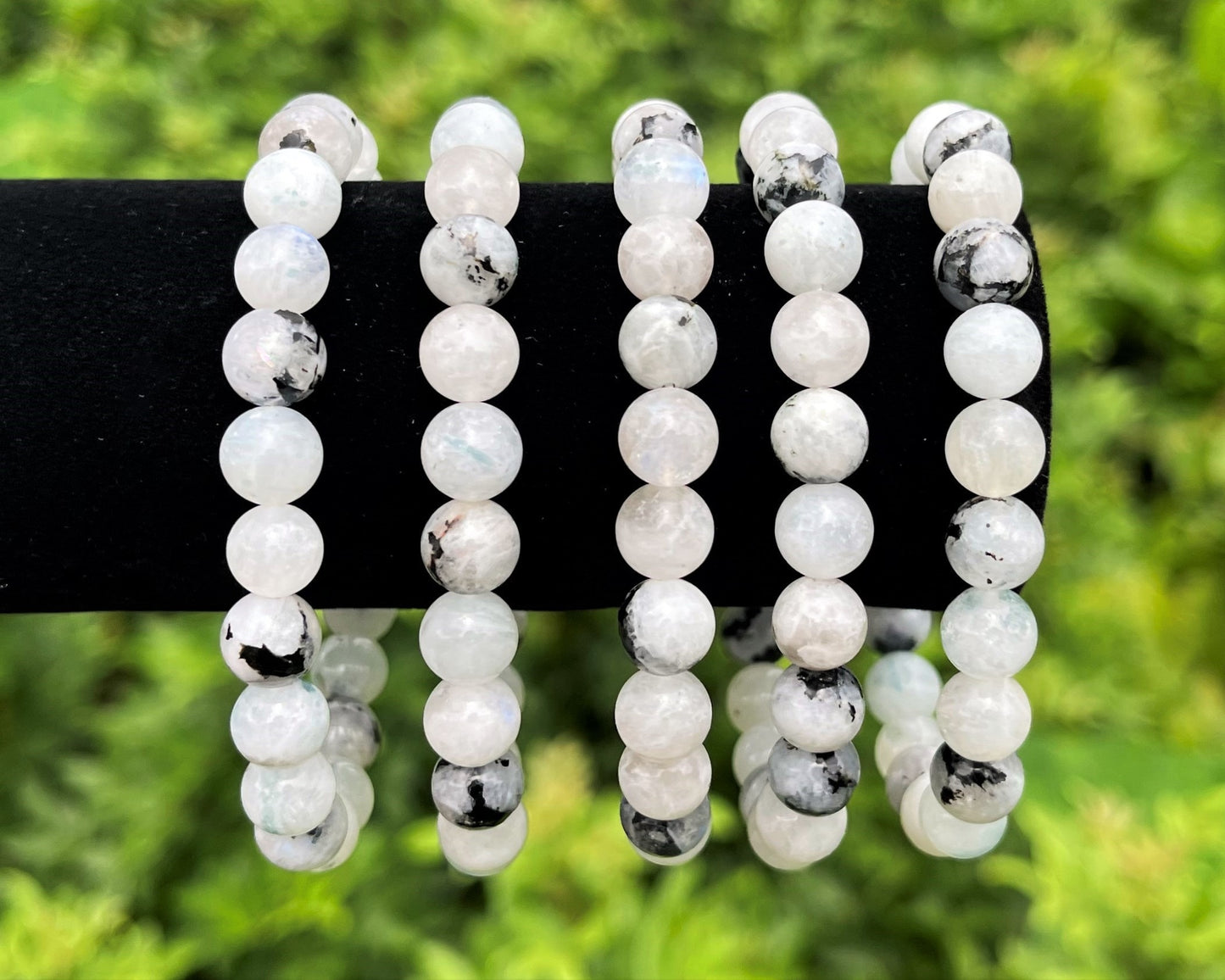 Rainbow Moonstone Bead Bracelet