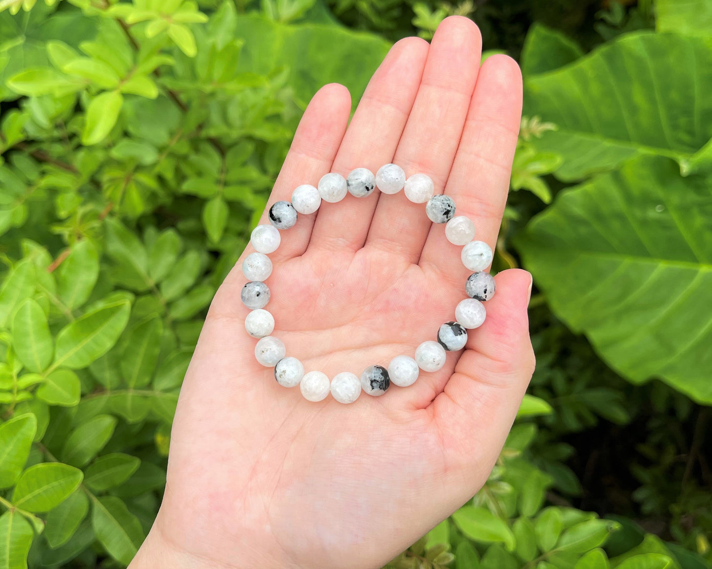 Rainbow Moonstone Bead Bracelet