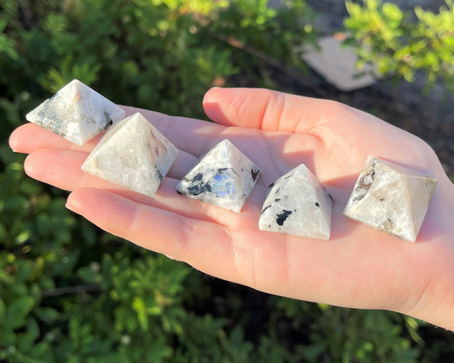 Rainbow Moonstone Crystal Pyramid
