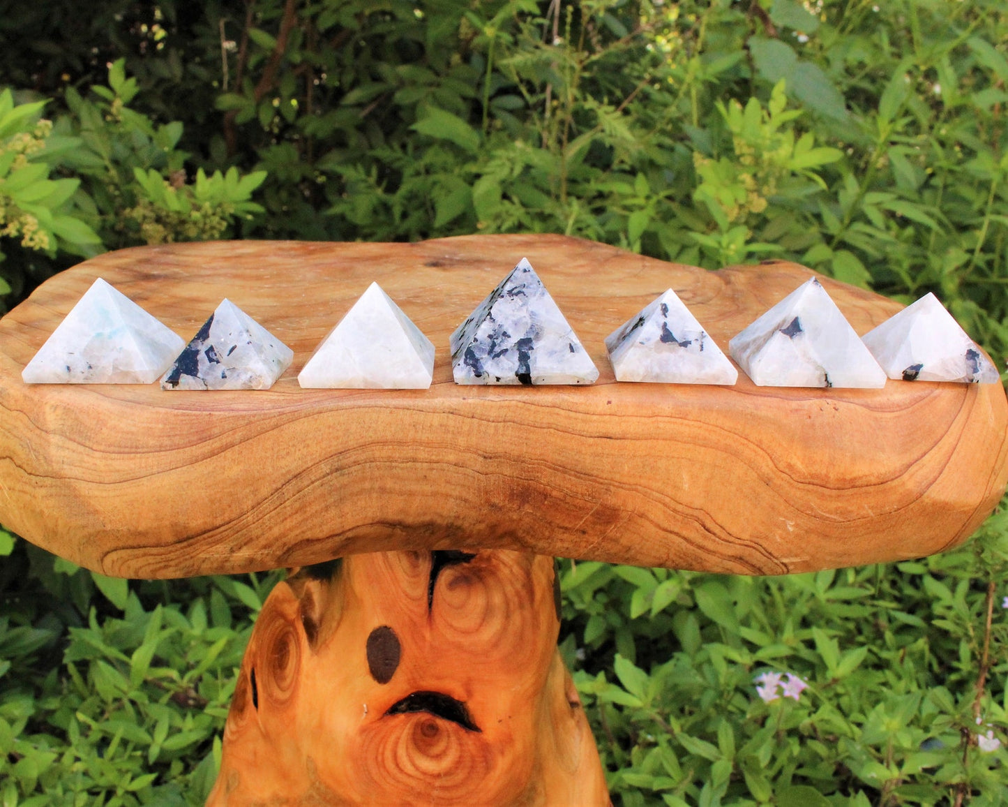 Rainbow Moonstone Crystal Pyramid
