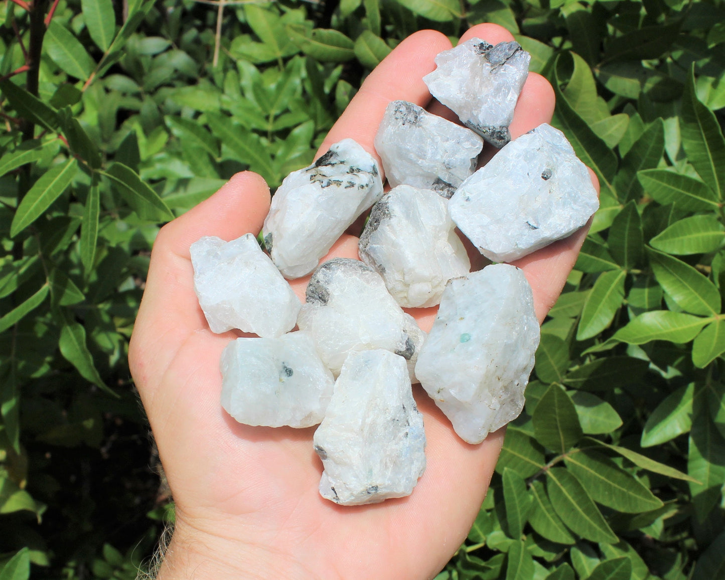 Rainbow Moonstone Natural Rough Gemstone Crystals