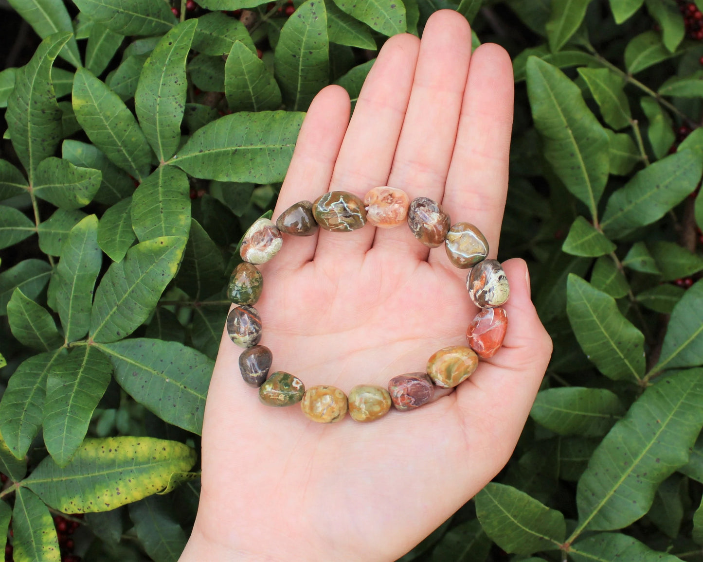 Rhyolite Tumbled Gemstone Bracelet