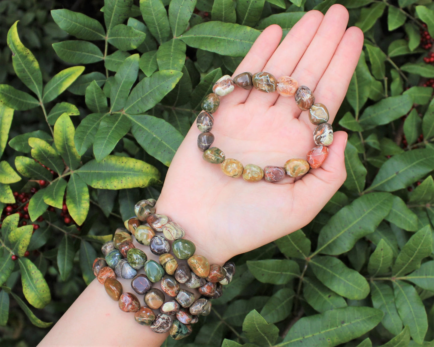 Rhyolite Tumbled Gemstone Bracelet