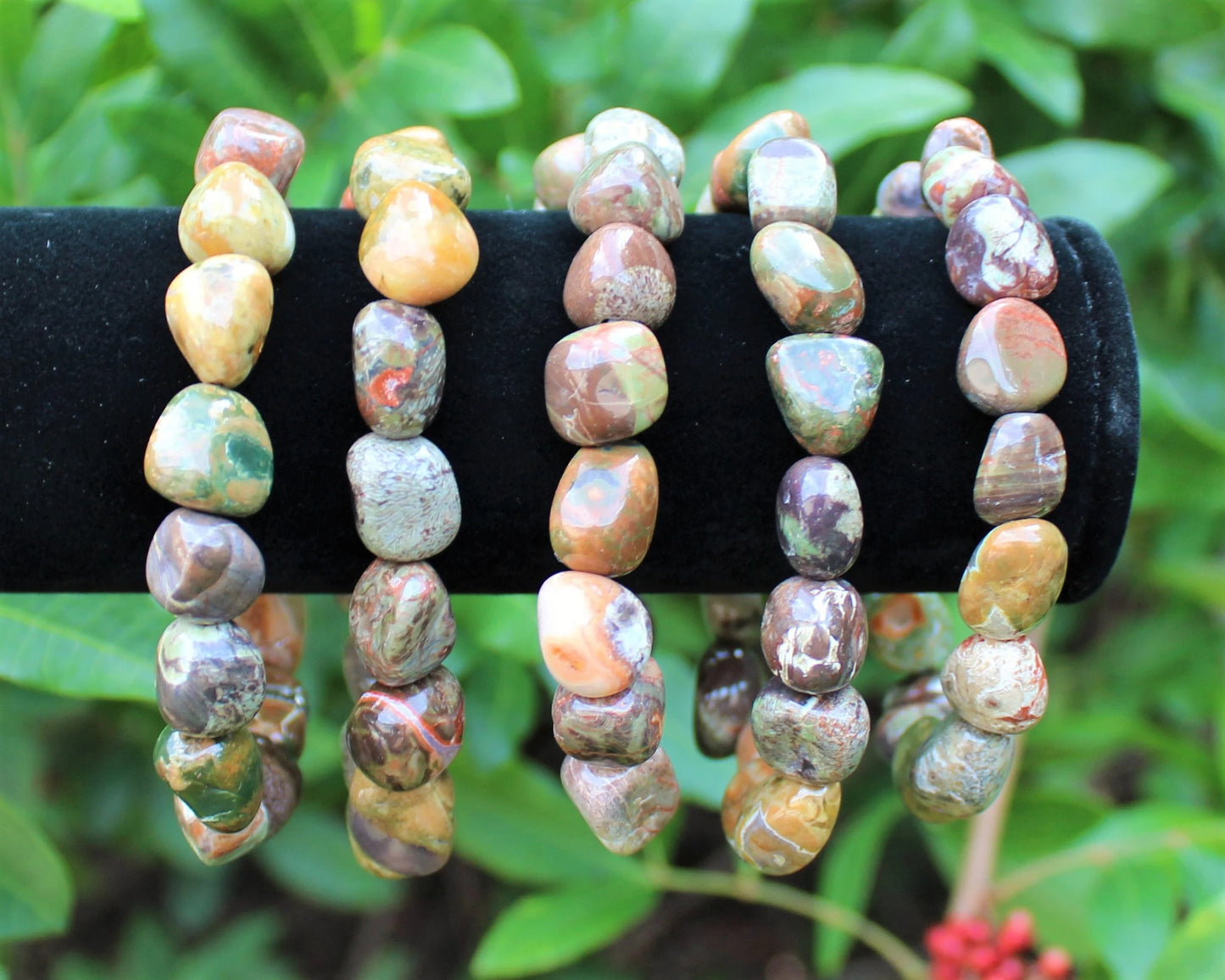 Rhyolite Tumbled Gemstone Bracelet