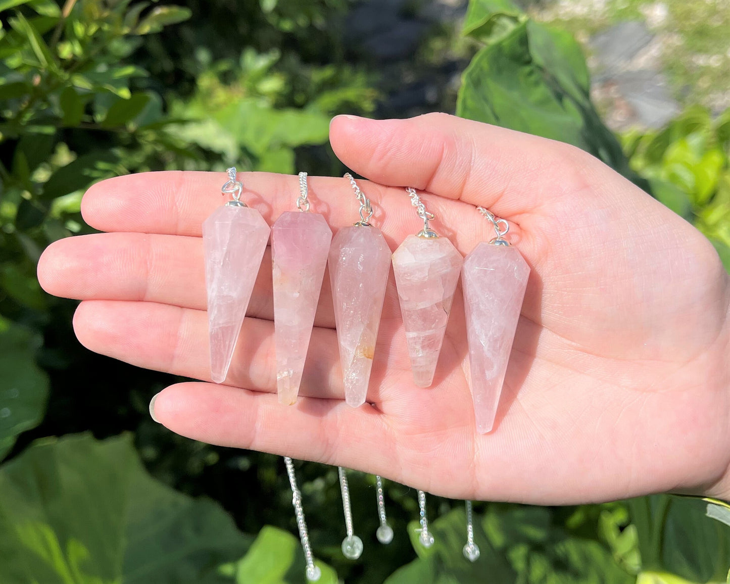Rose Quartz Pendulum And Chain