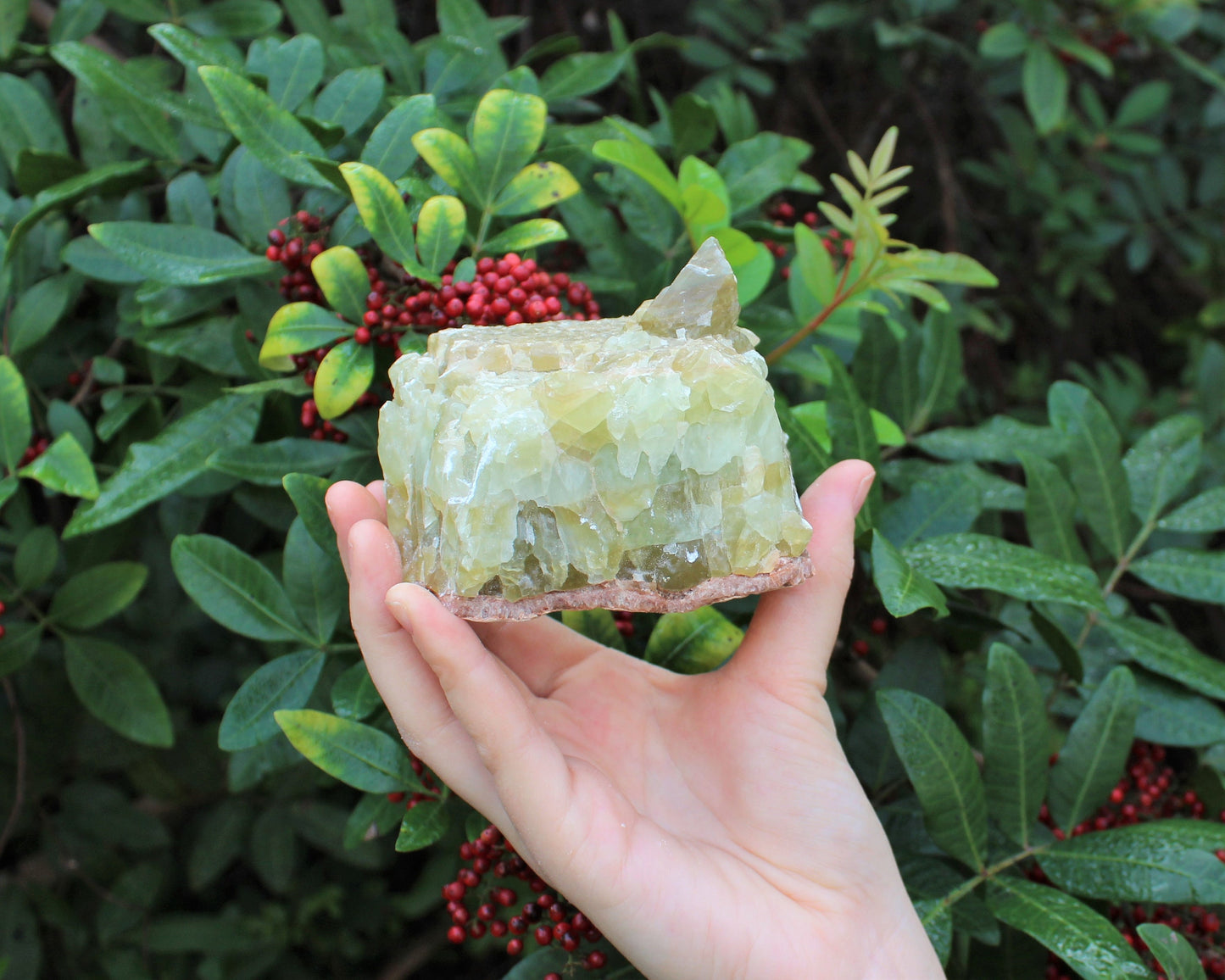 Rough Calcite Natural Crystals With Slides