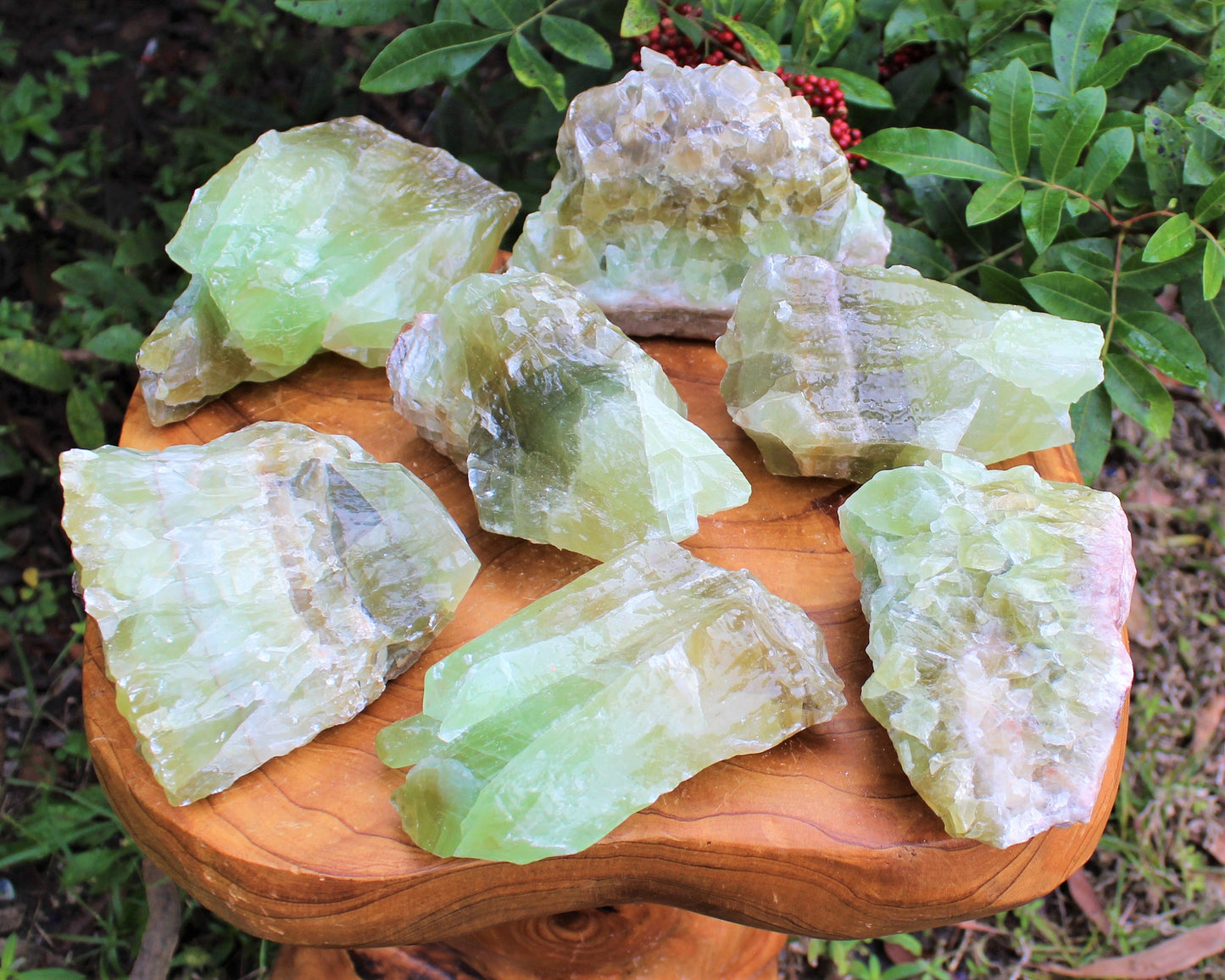Rough Calcite Natural Crystals With Slides