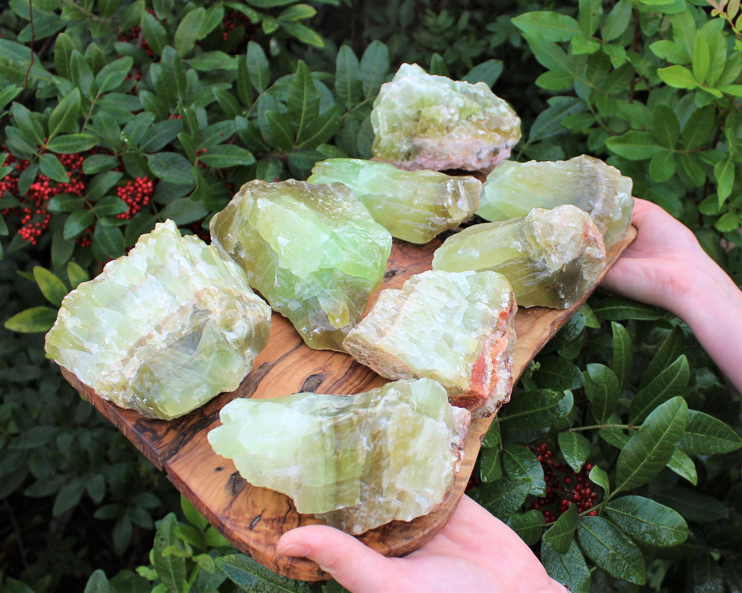 Rough Calcite Natural Crystals With Slides