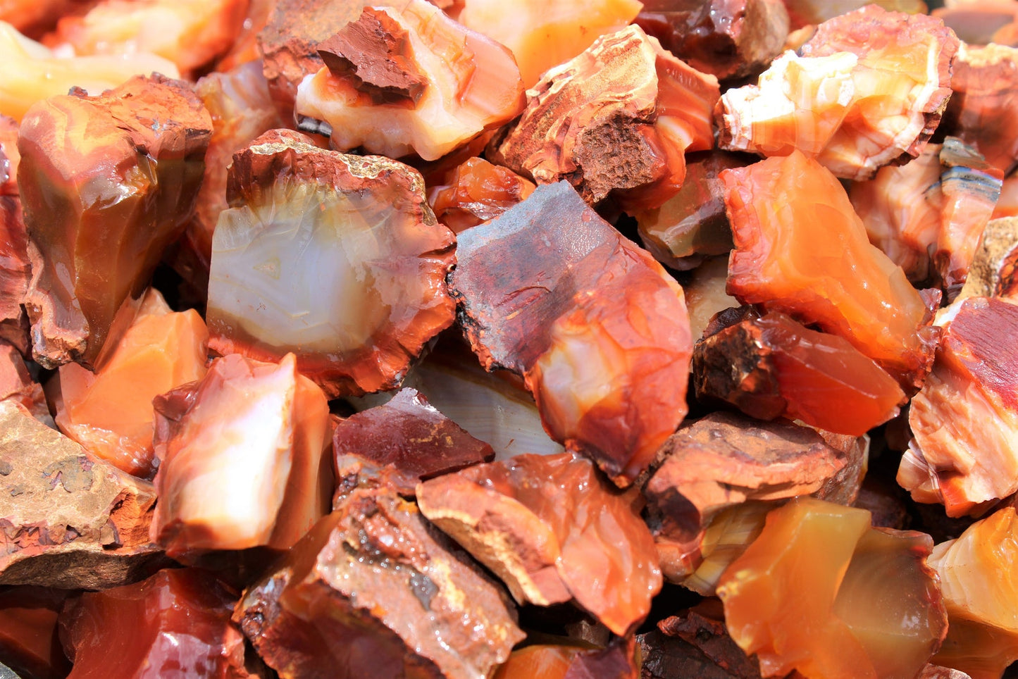 Rough Natural Carnelian Stones