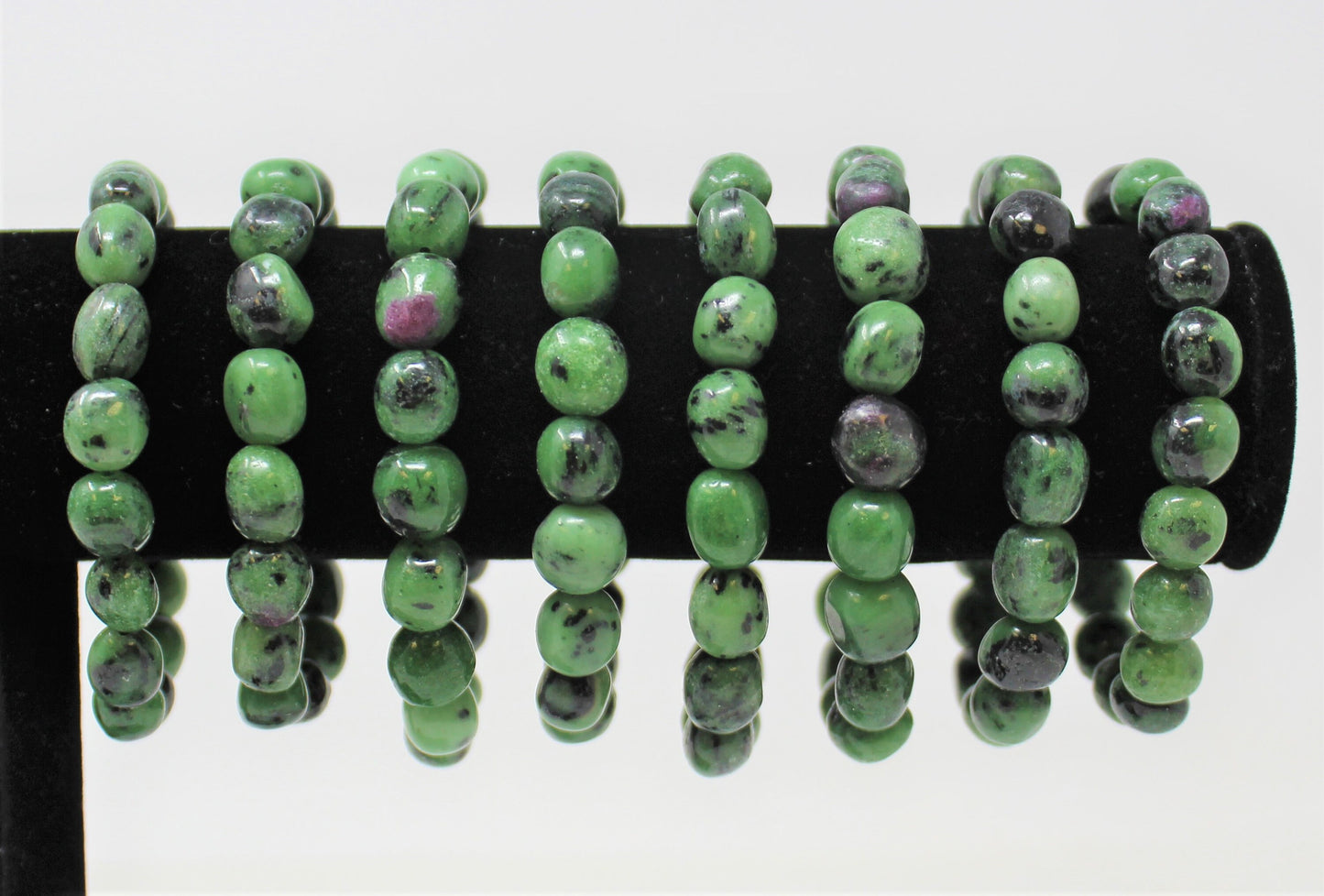 Ruby Zoisite Tumbled Gemstone Bracelet