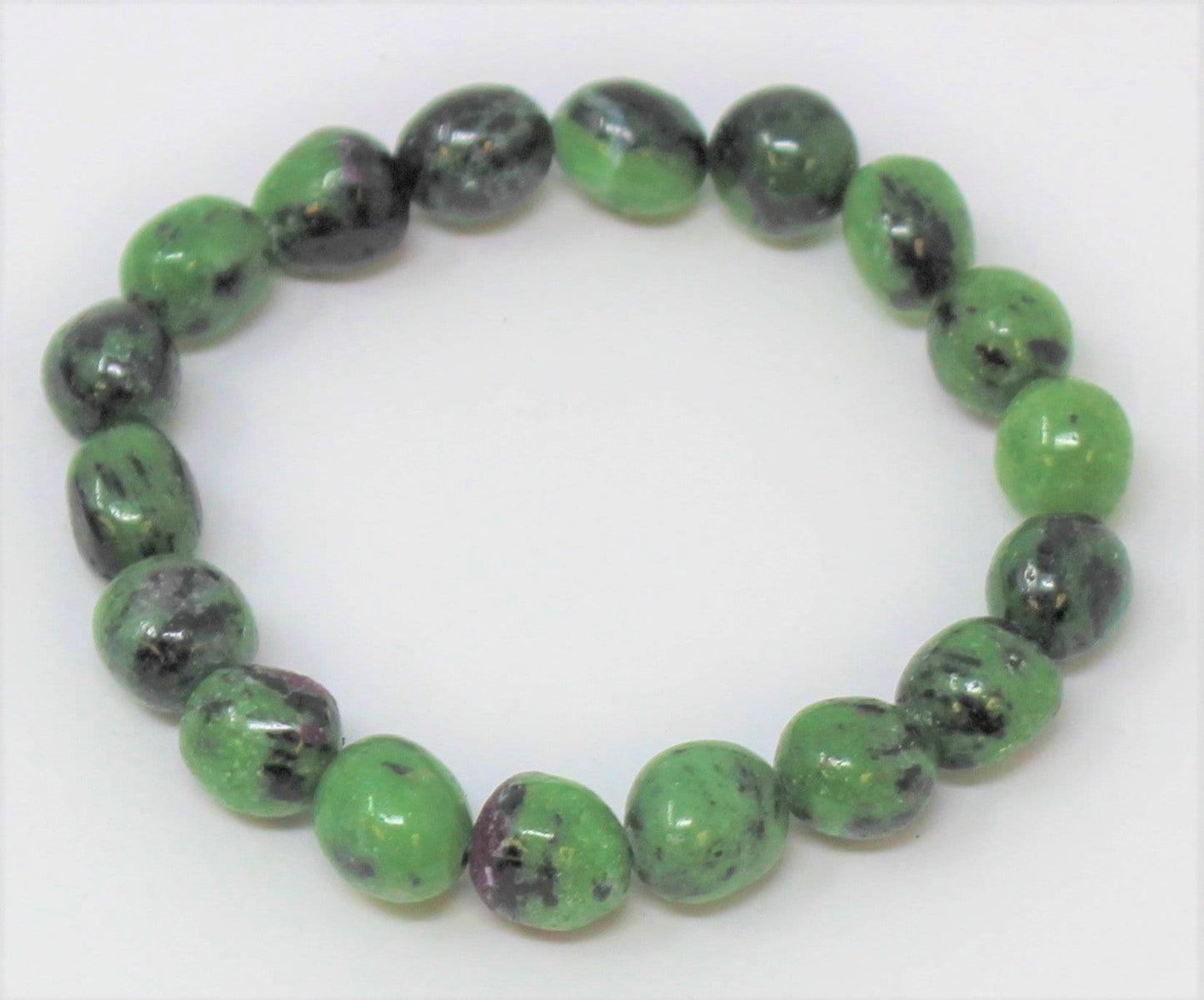 Ruby Zoisite Tumbled Gemstone Bracelet