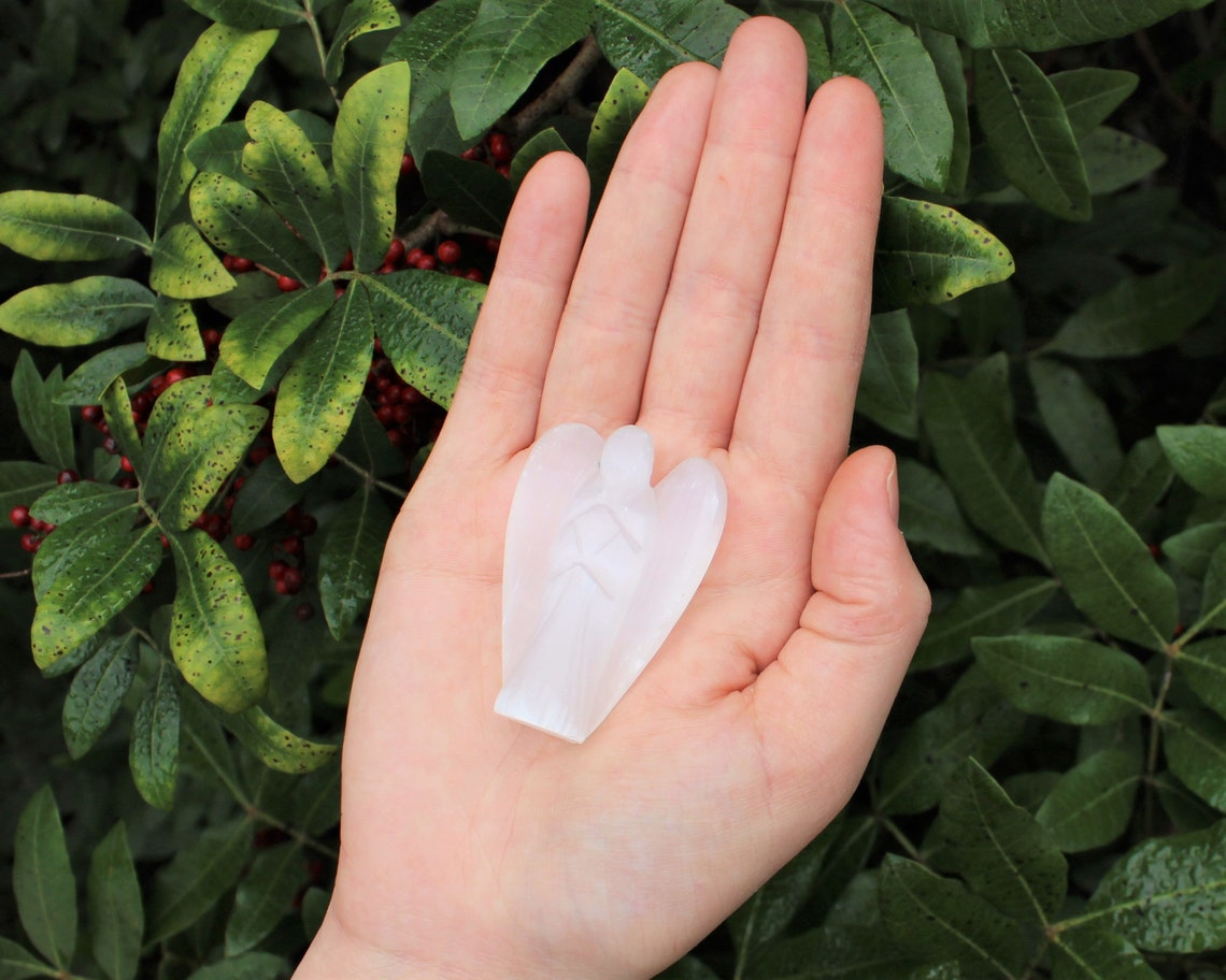 Selenite Crystal Pocket Angel