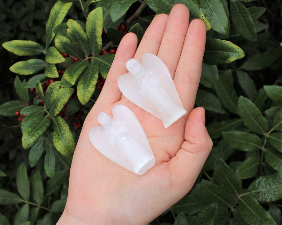 Selenite Crystal Pocket Angel