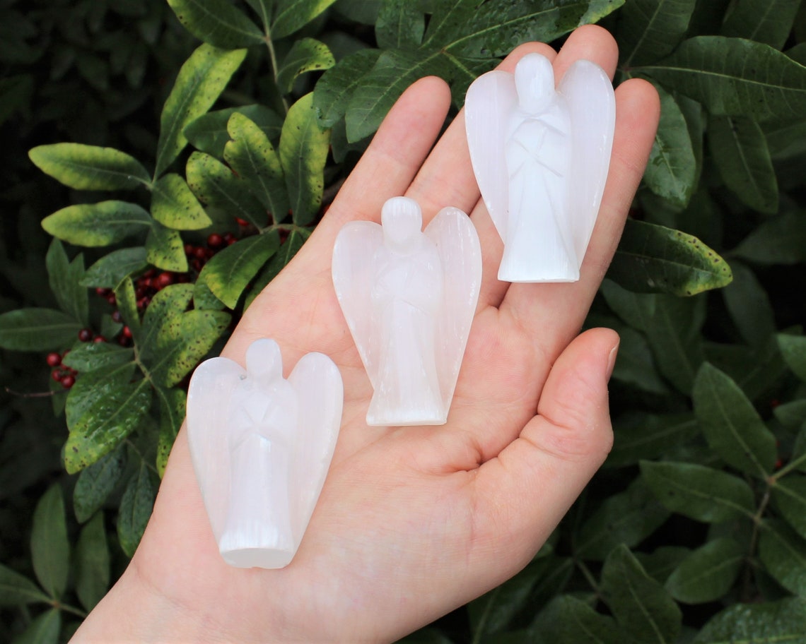 Selenite Crystal Pocket Angel