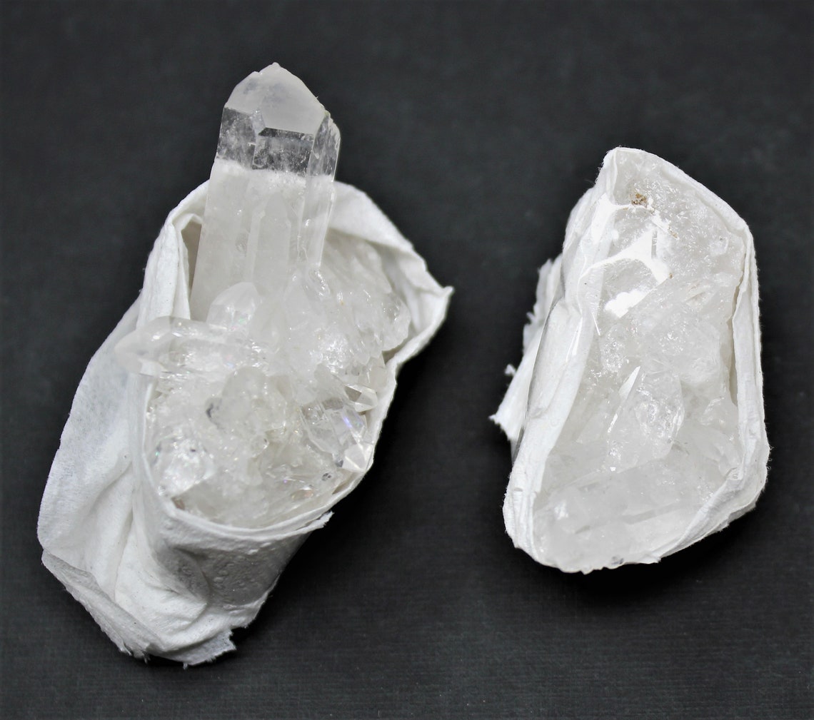 Set Of Amethyst Clear Quartz And Citrine Clusters