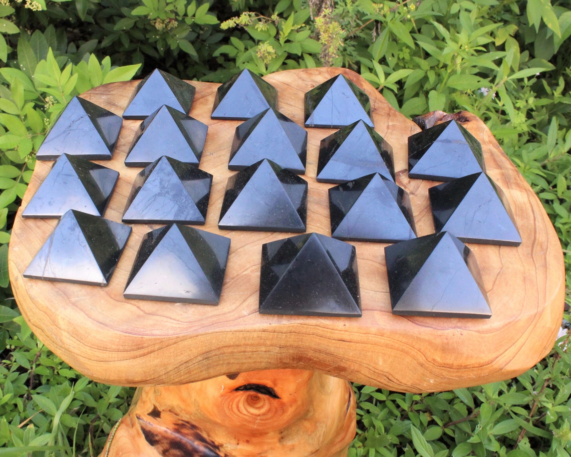Shungite Crystal Pyramid