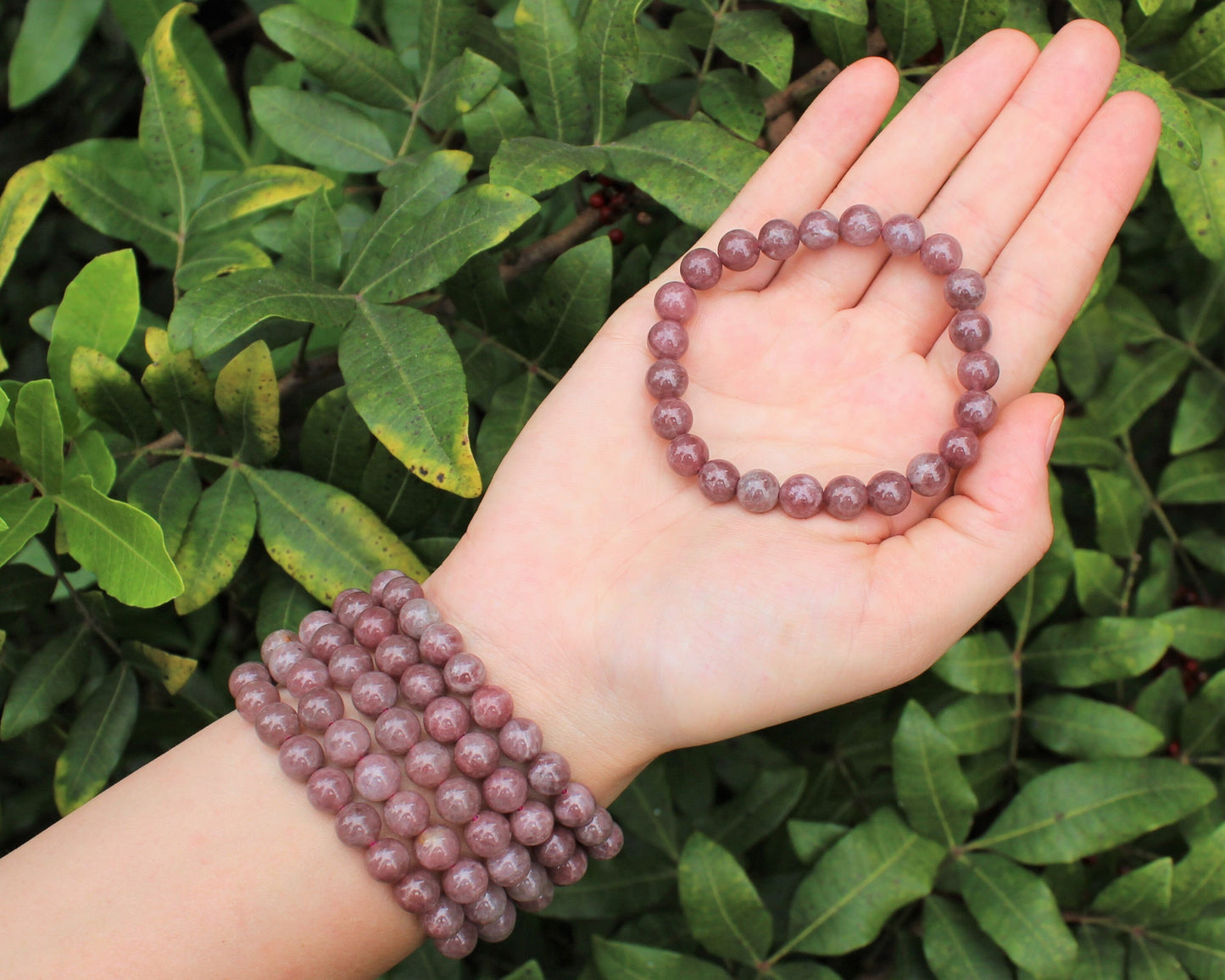 Strawberry Quartz Bead Bracelet