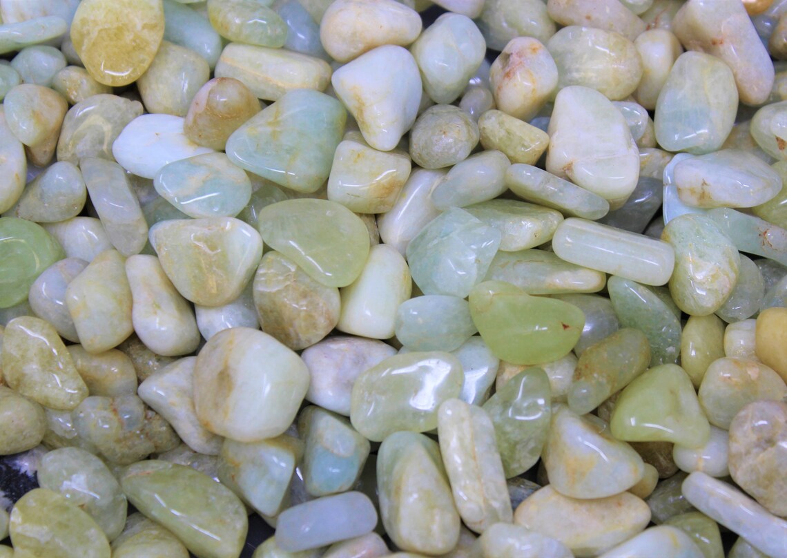 Tumbled Aquamarine Stones