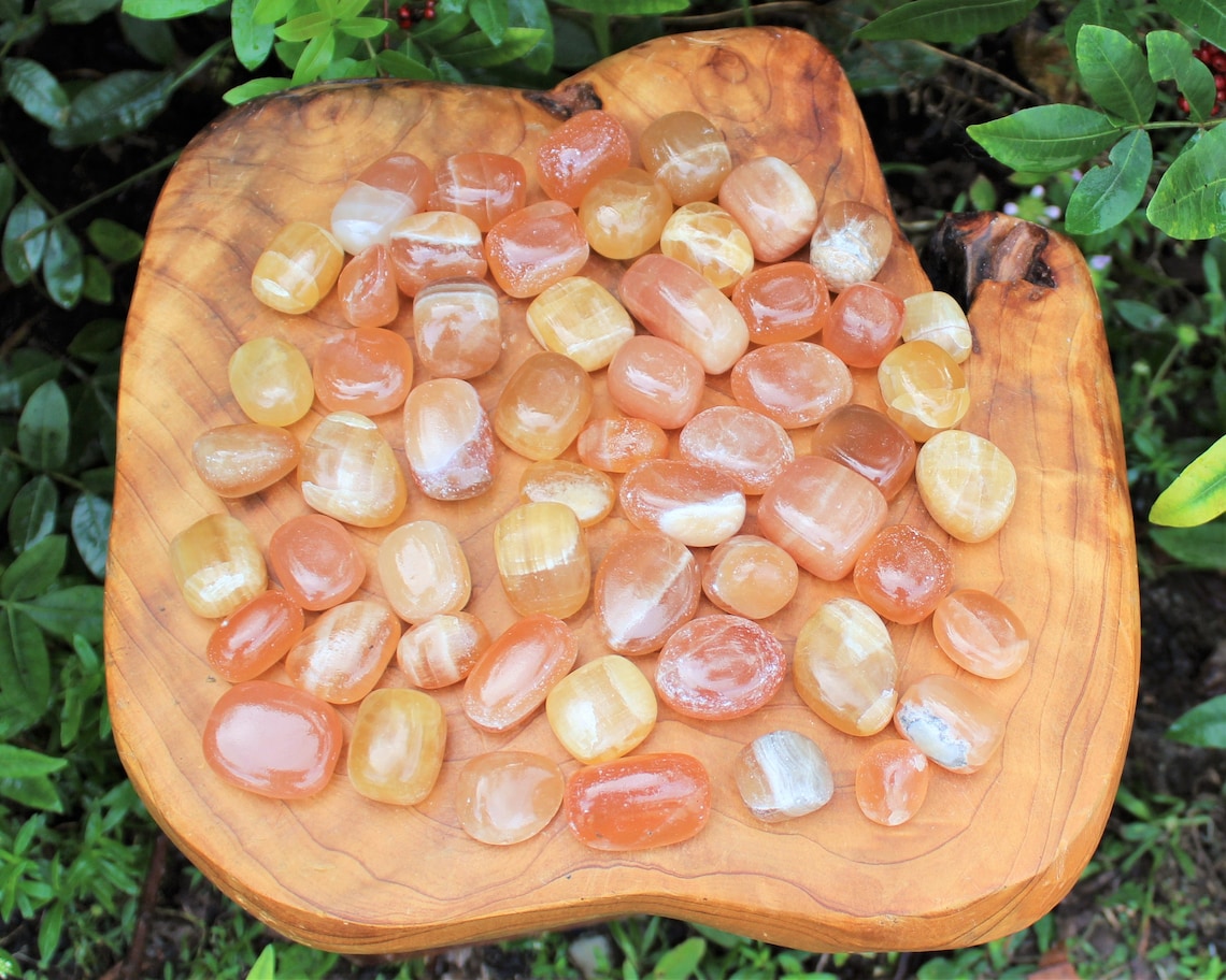 Tumbled Honey Calcite Stones