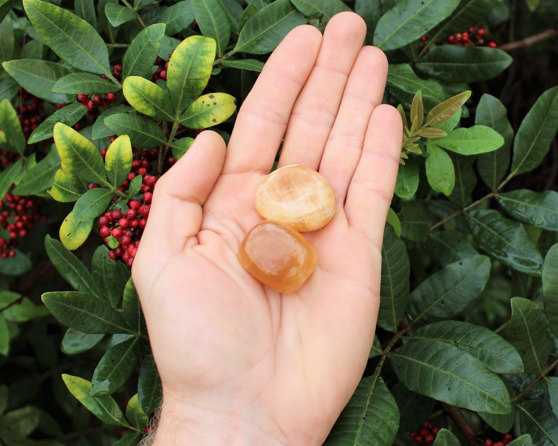 Tumbled Honey Calcite Stones