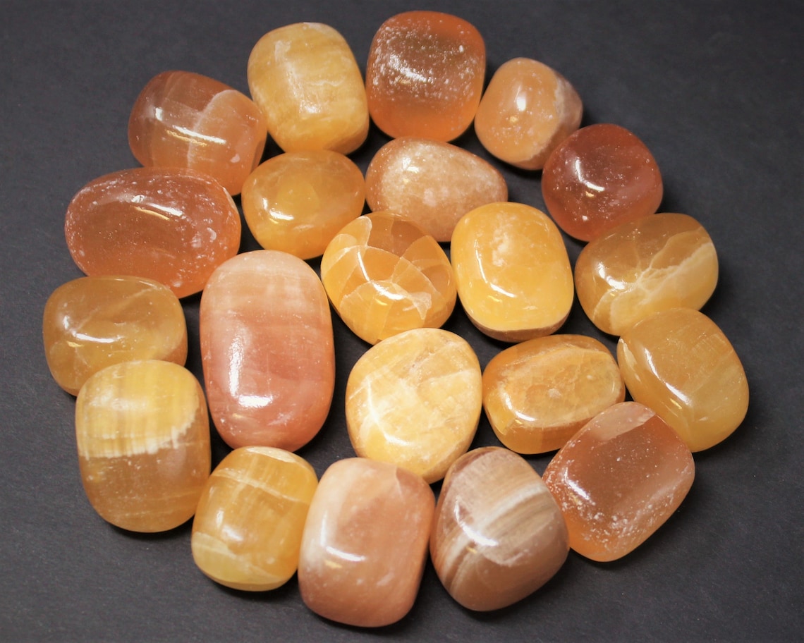 Tumbled Honey Calcite Stones