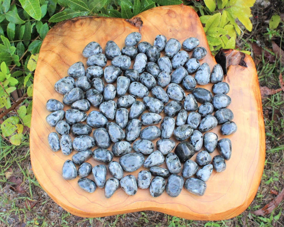 Tumbled Larvikite Stones