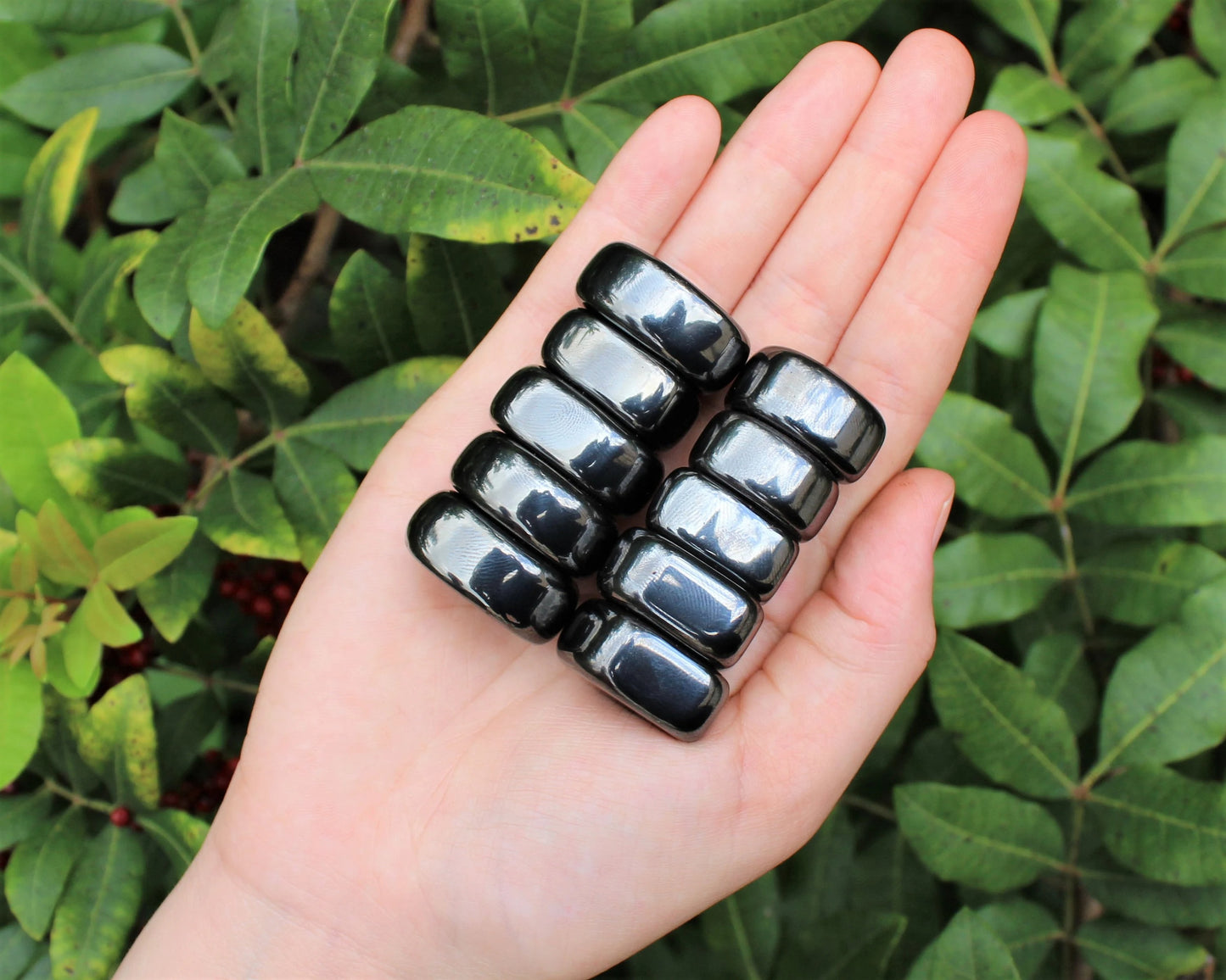 Tumbled Magnetic Hematite Stones