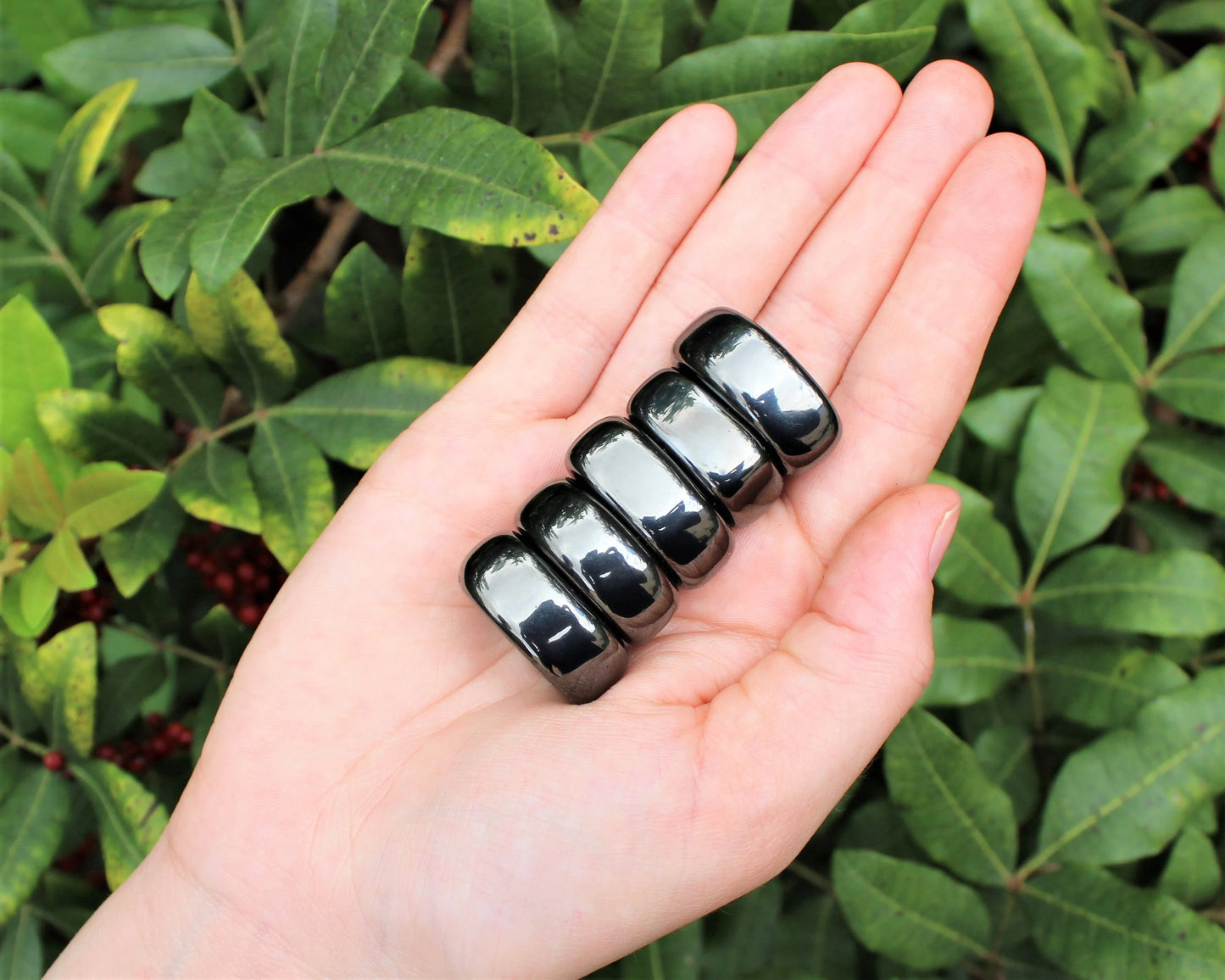 Tumbled Magnetic Hematite Stones