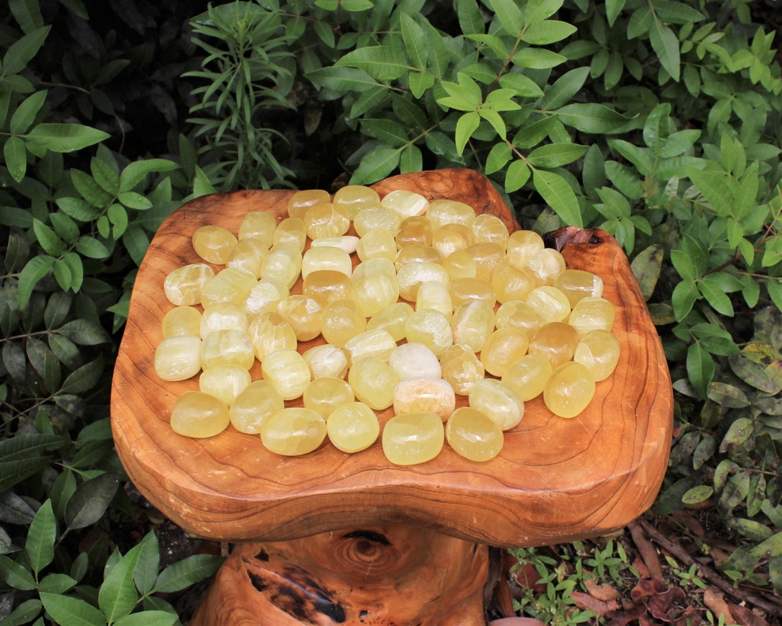 Tumbled Pineapple Calcite Stones