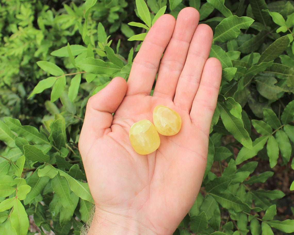 Tumbled Pineapple Calcite Stones