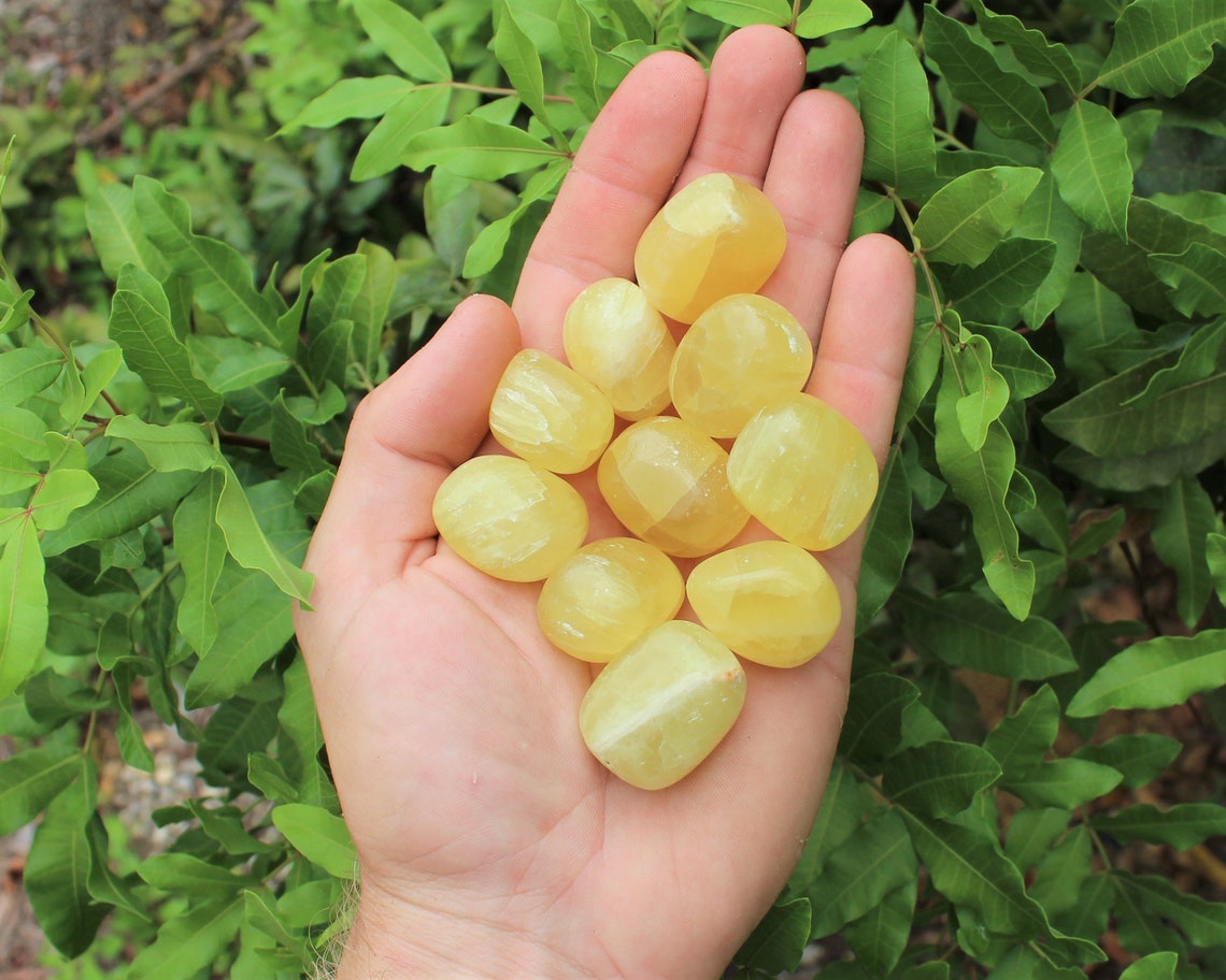 Tumbled Pineapple Calcite Stones