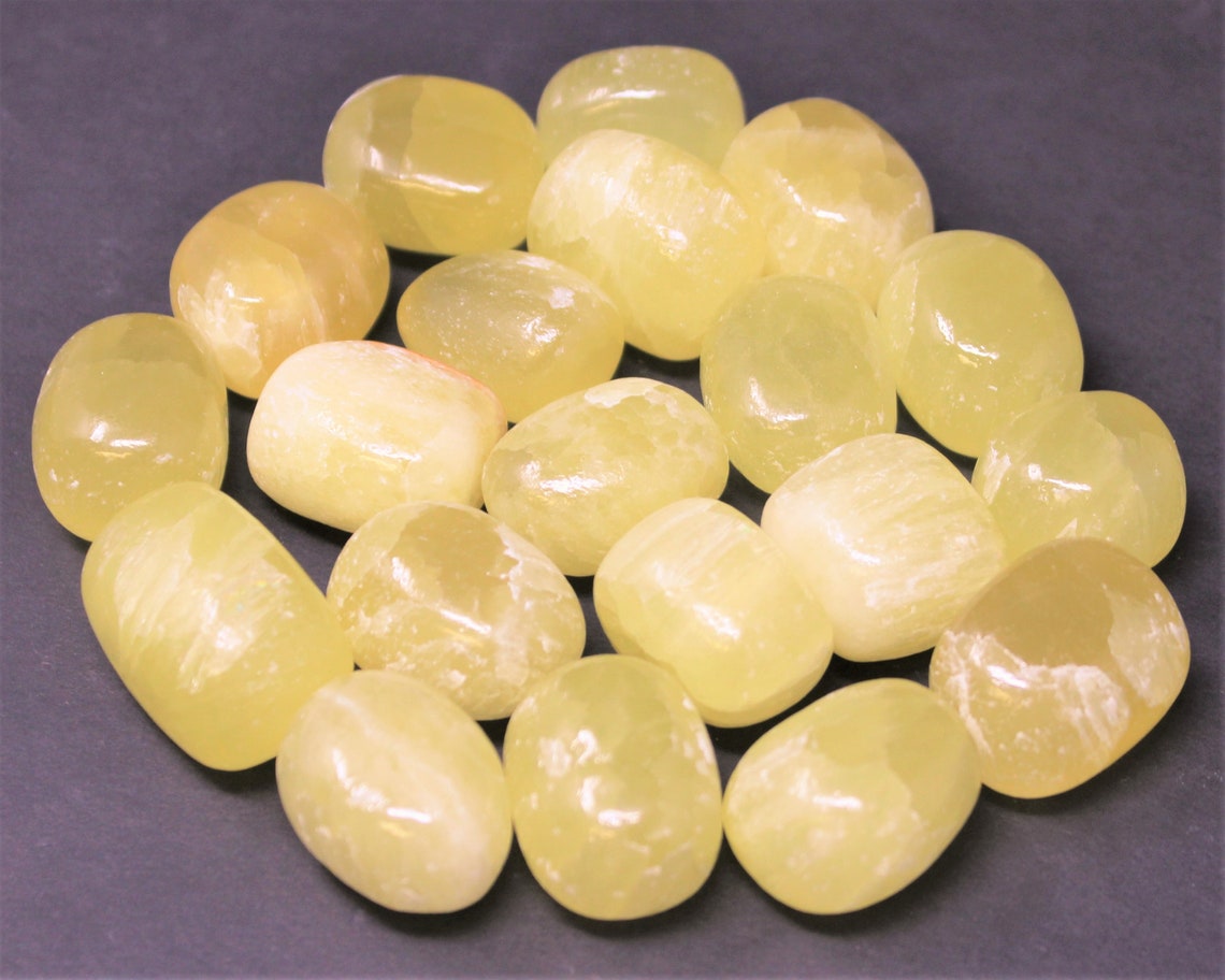Tumbled Pineapple Calcite Stones