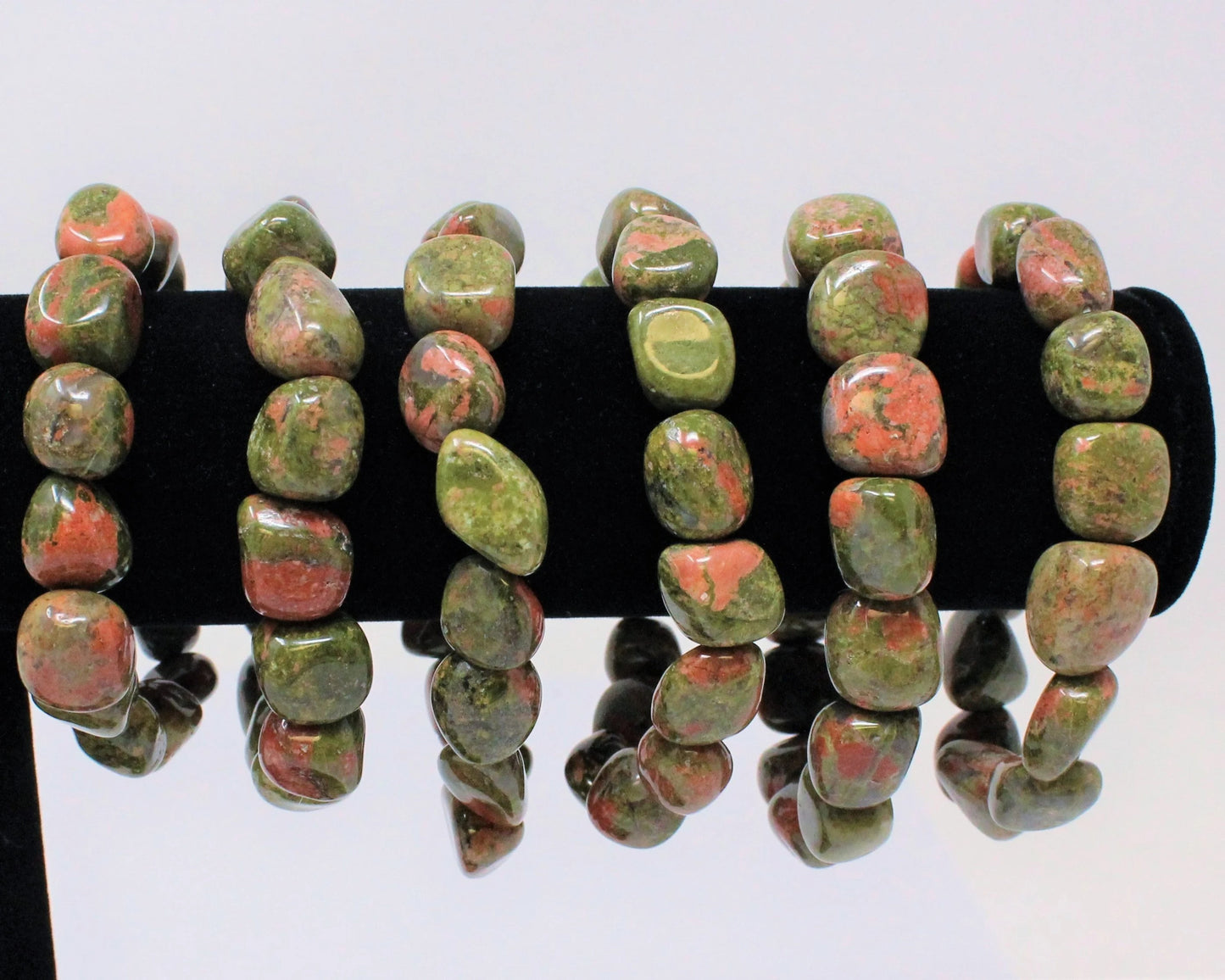Unakite Tumbled Gemstone Bracelet