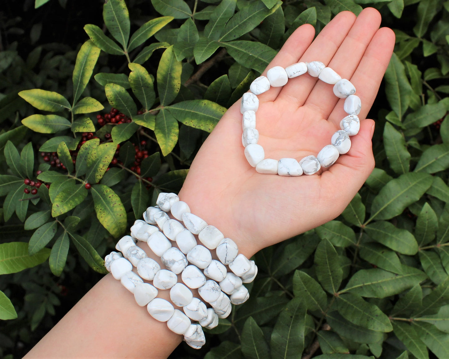 Howlite Tumbled Gemstone Bracelet