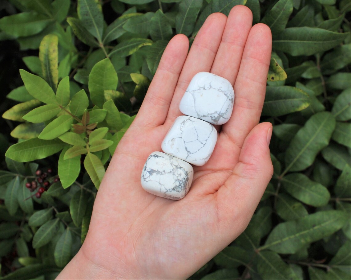Elegant Howlite Tumbled Stone