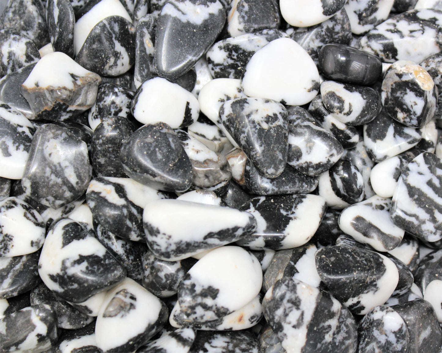Zebra Marble Agate Tumbled Stones