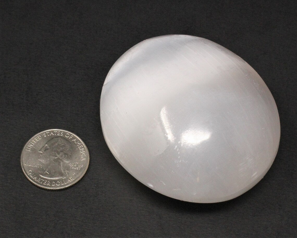 Selenite Stone With Carry Pouch