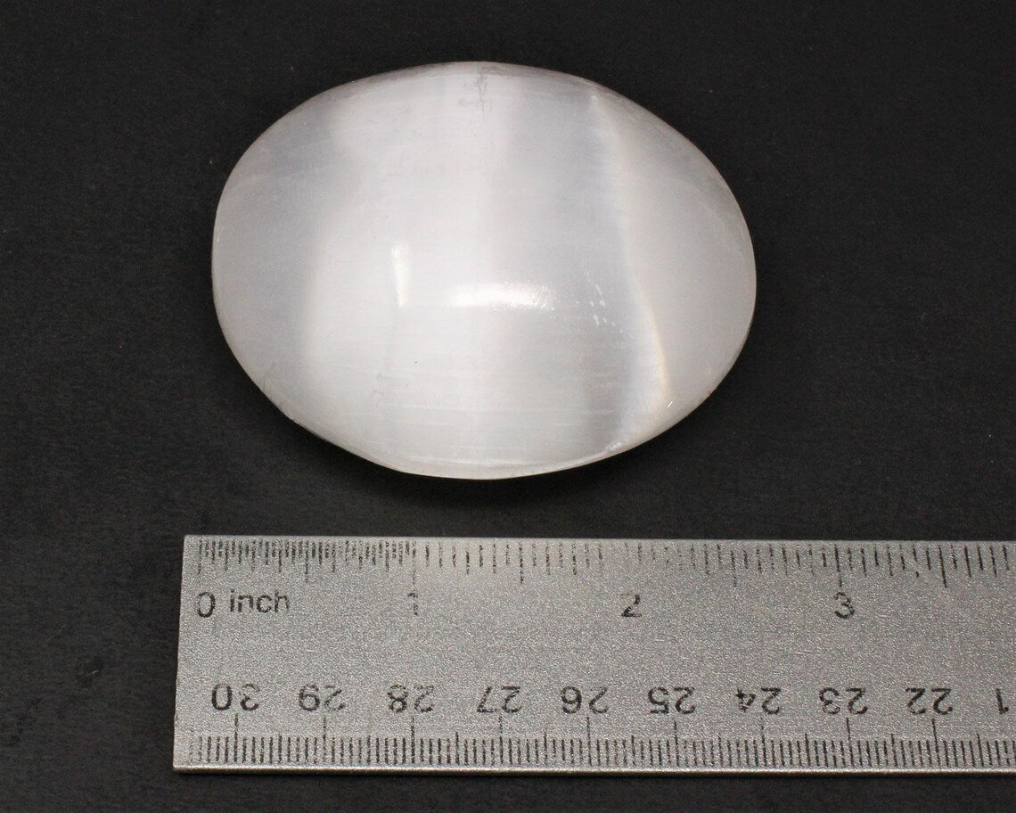 Selenite Stone With Carry Pouch