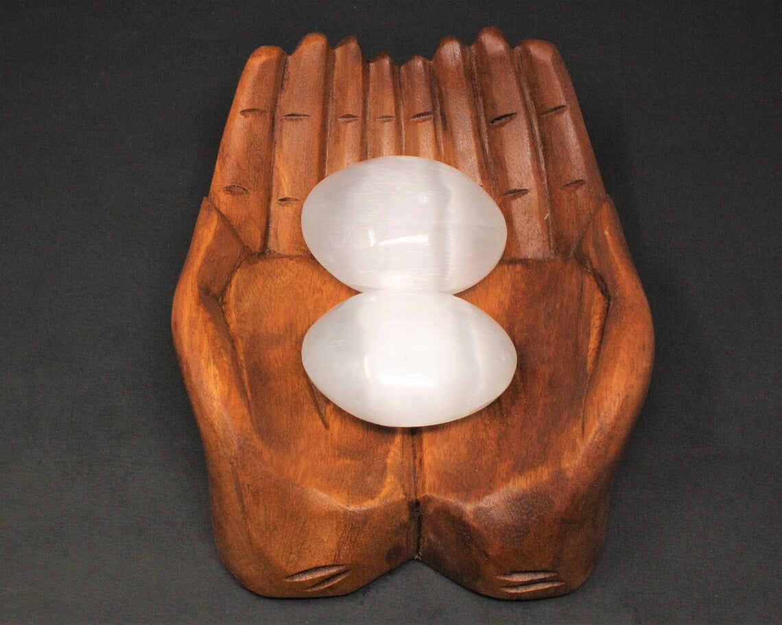 Selenite Stone With Carry Pouch