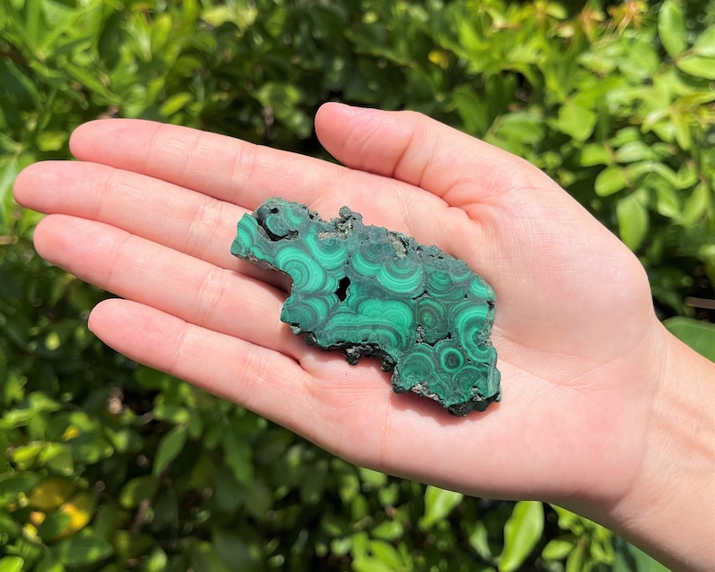 Stunning Natural Malachite Slices